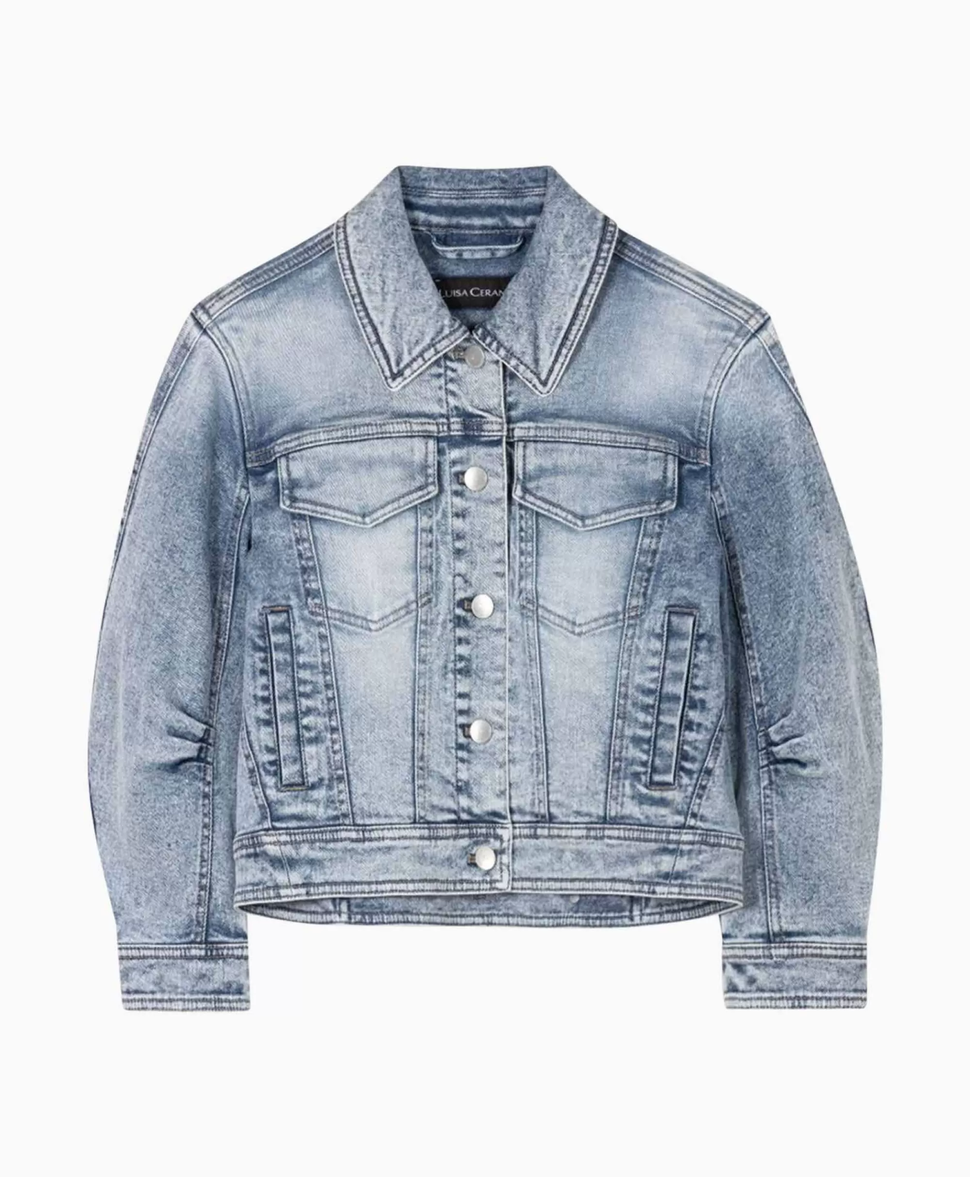 Giacca Jeans Luisa Cerano in Denim Blu Scuro con Fibre Elastiche - Modello 498231/3613-0