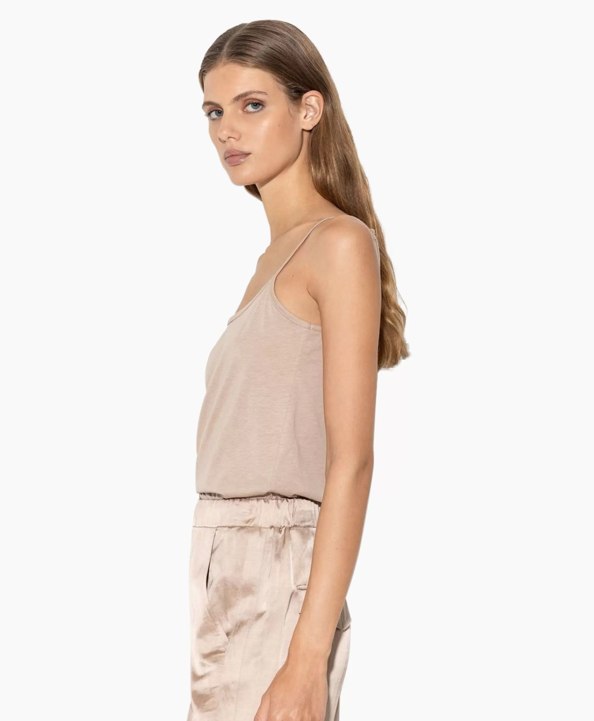 Luisa Cerano T-Shirt Elegante in Tinta Unica Beige, Top Confezione Premium Mod. 398873 per Stile Casual-Chic