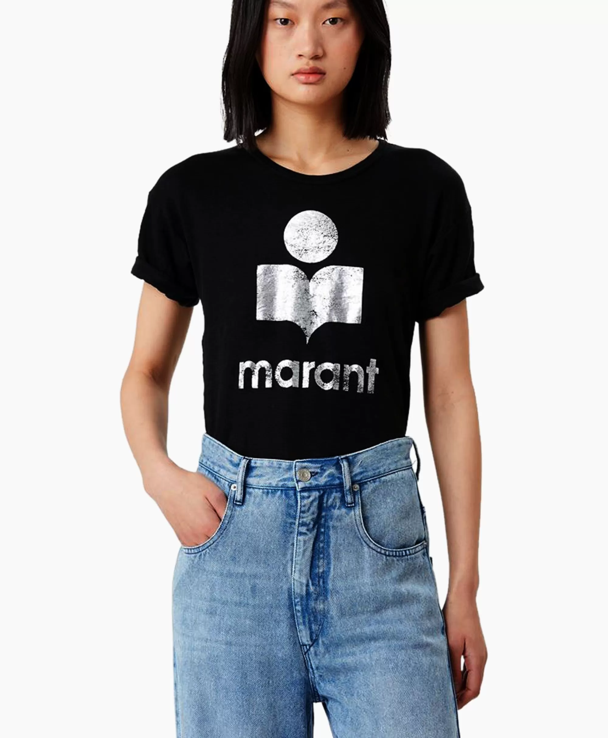 Maglietta Essential Koldi-Gc Manica Corta - Nero Opaco Isabel Marant Étoile