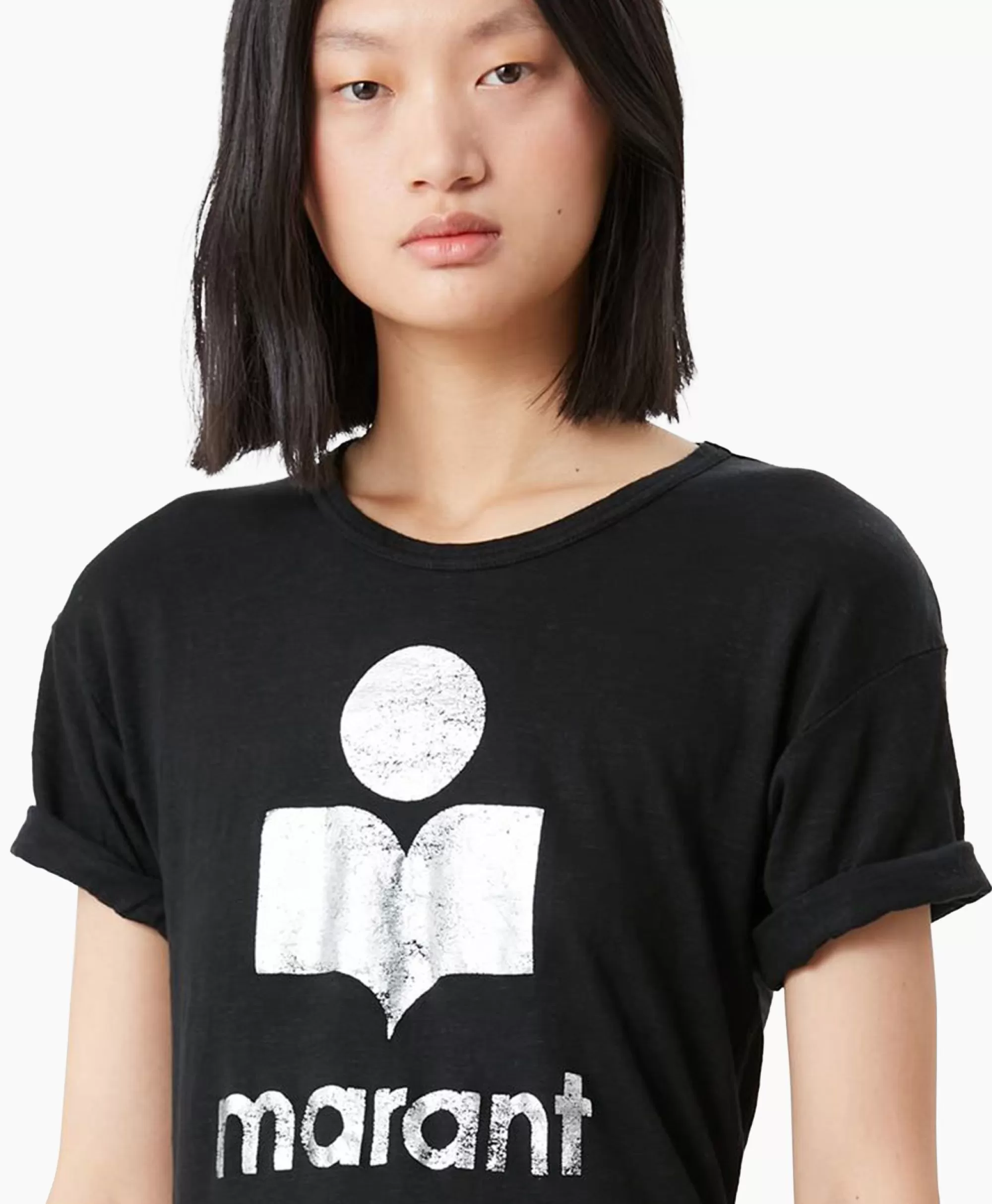 Maglietta Essential Koldi-Gc Manica Corta - Nero Opaco Isabel Marant Étoile