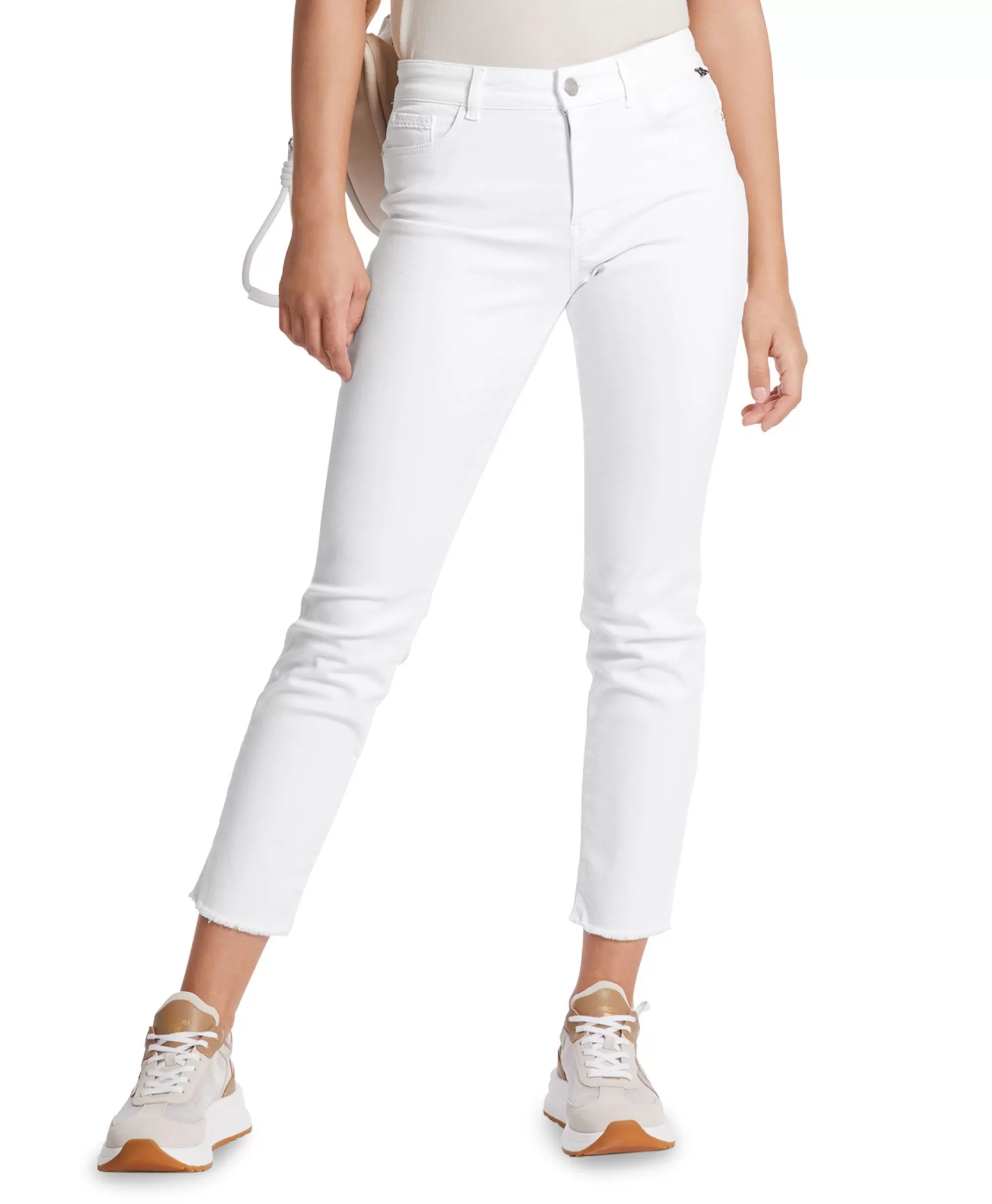 Marc Cain Jeans Dritti Modello WP8204-D50 - Pantaloni Classici in Denim Bianco, Design Elegante e Comfort Ottimale