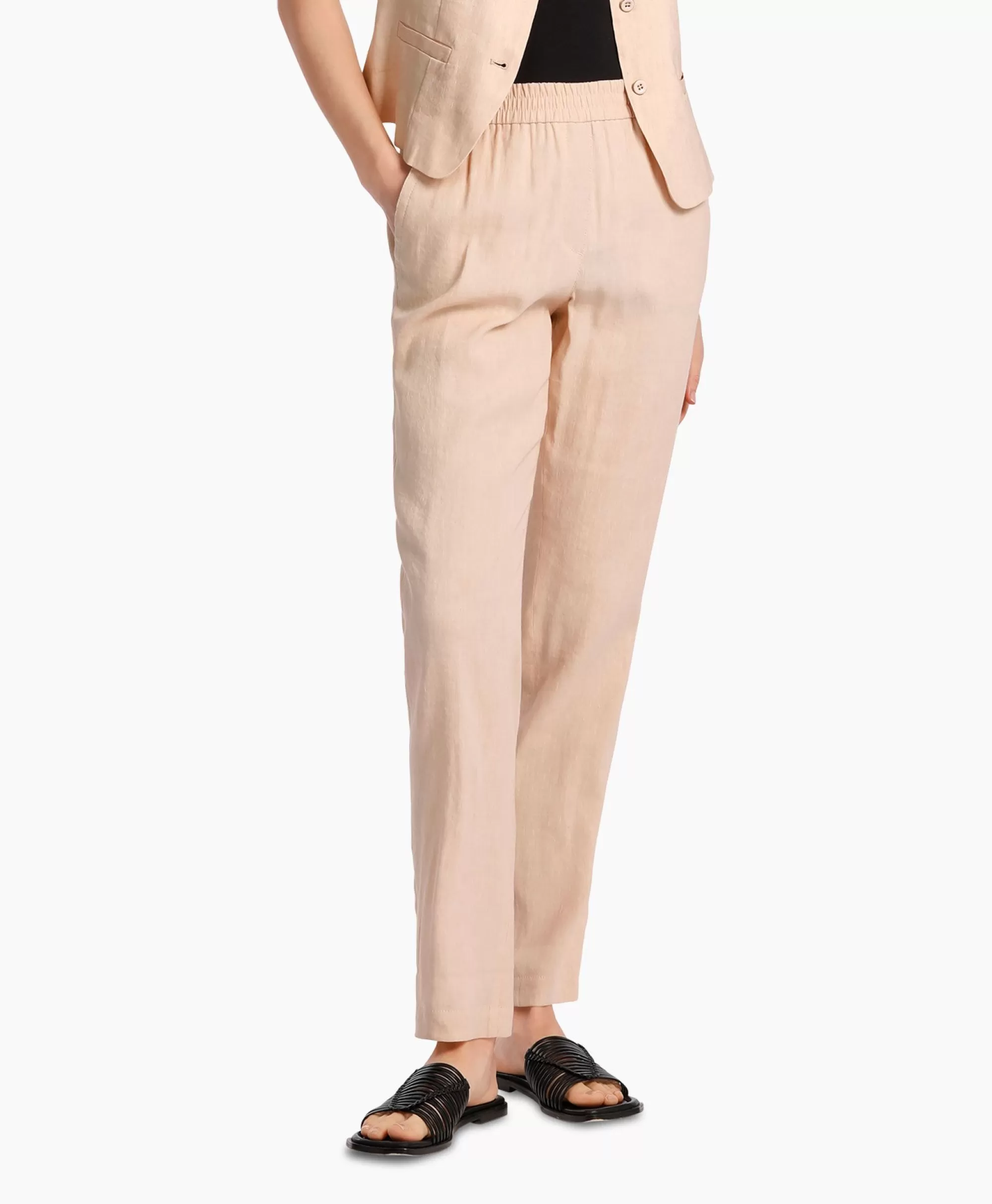 Pantaloni Eleganti Marccain Collection - Modello WC 81.59 Taglia W47 in Tinta Rosa Polverosa