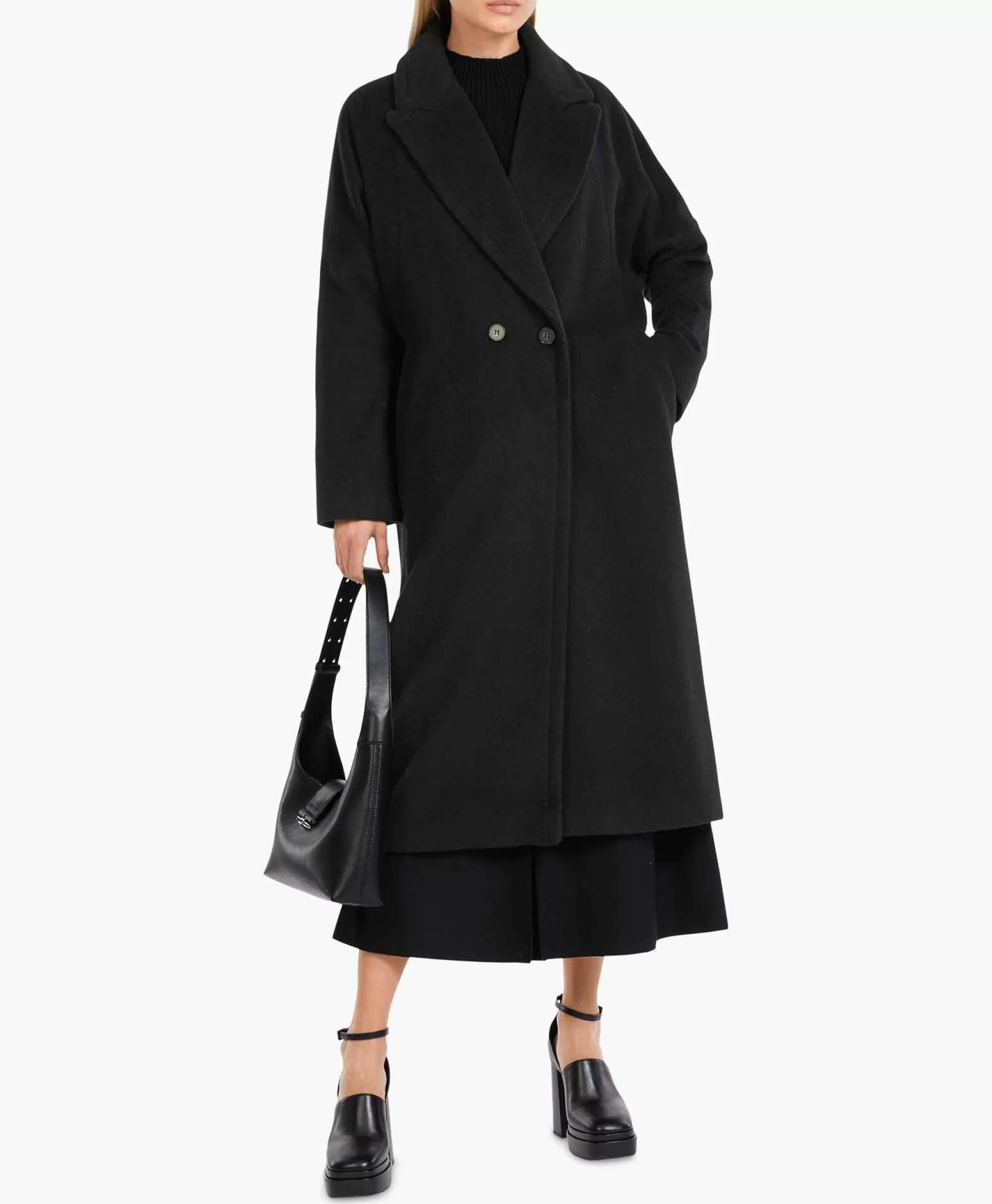 Cappotto Elegante Jassen Marccain Collezione Autunno/Inverno VC1127 - Taglia 84 Nero Puro, Design Esclusivo e Comfort Ottimale