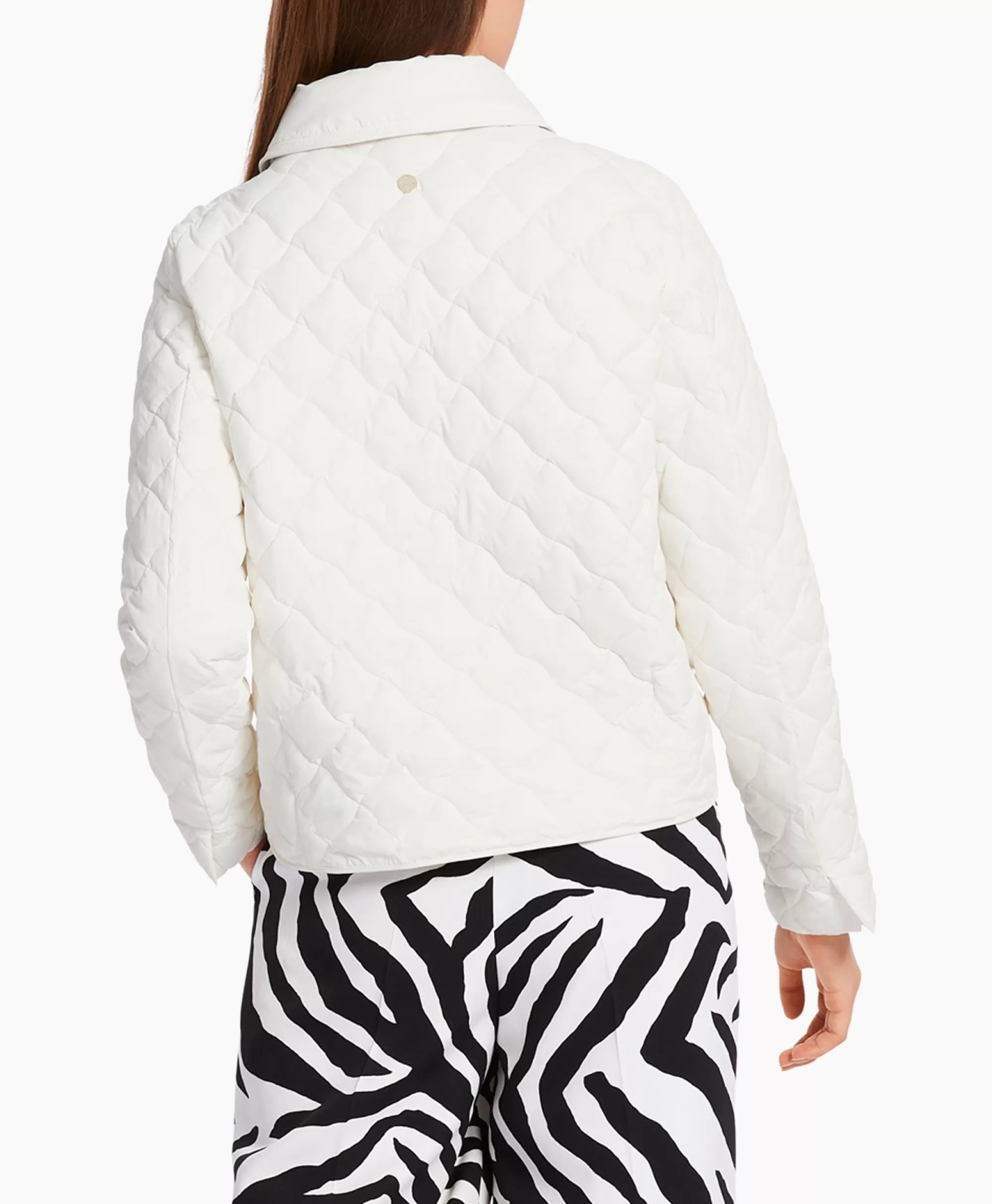 Marccain Jassen Giacca Elegante con Cappuccio - Collezione Autunno/Inverno 2023, Modello W10 in Tinta Avorio