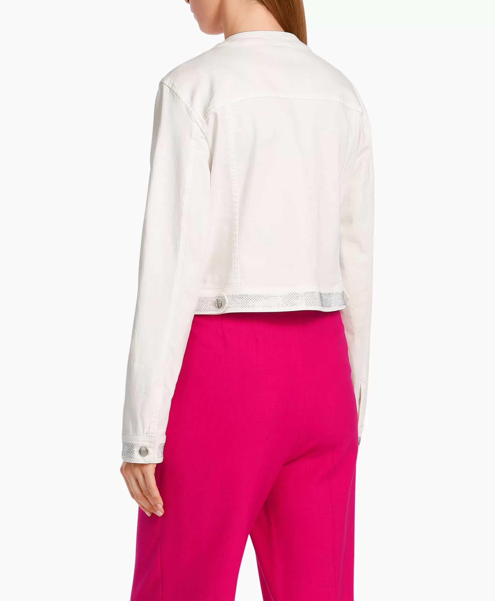 Giubbotto Casual Jassen Marccain Collezione Autunno/Inverno - Modello D08 31.19 in Bianco Rotto, Design Impermeabile con Taglio Moderno