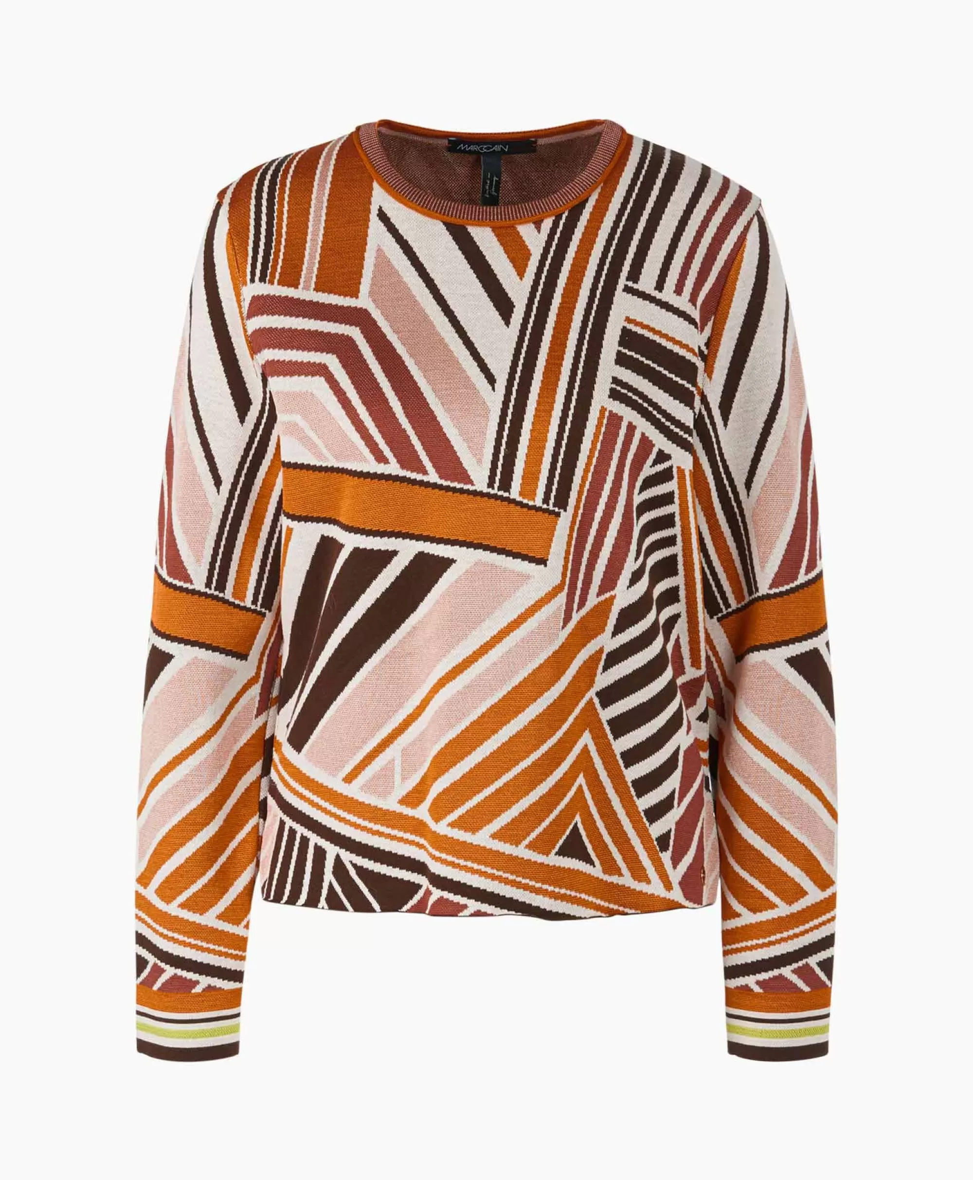 Maglione Casual Marccain - Collezione Autunno 2023, Stile Moderno in Tinta Unica Giallo Senape, Abbigliamento Intimo di Alta Qualità