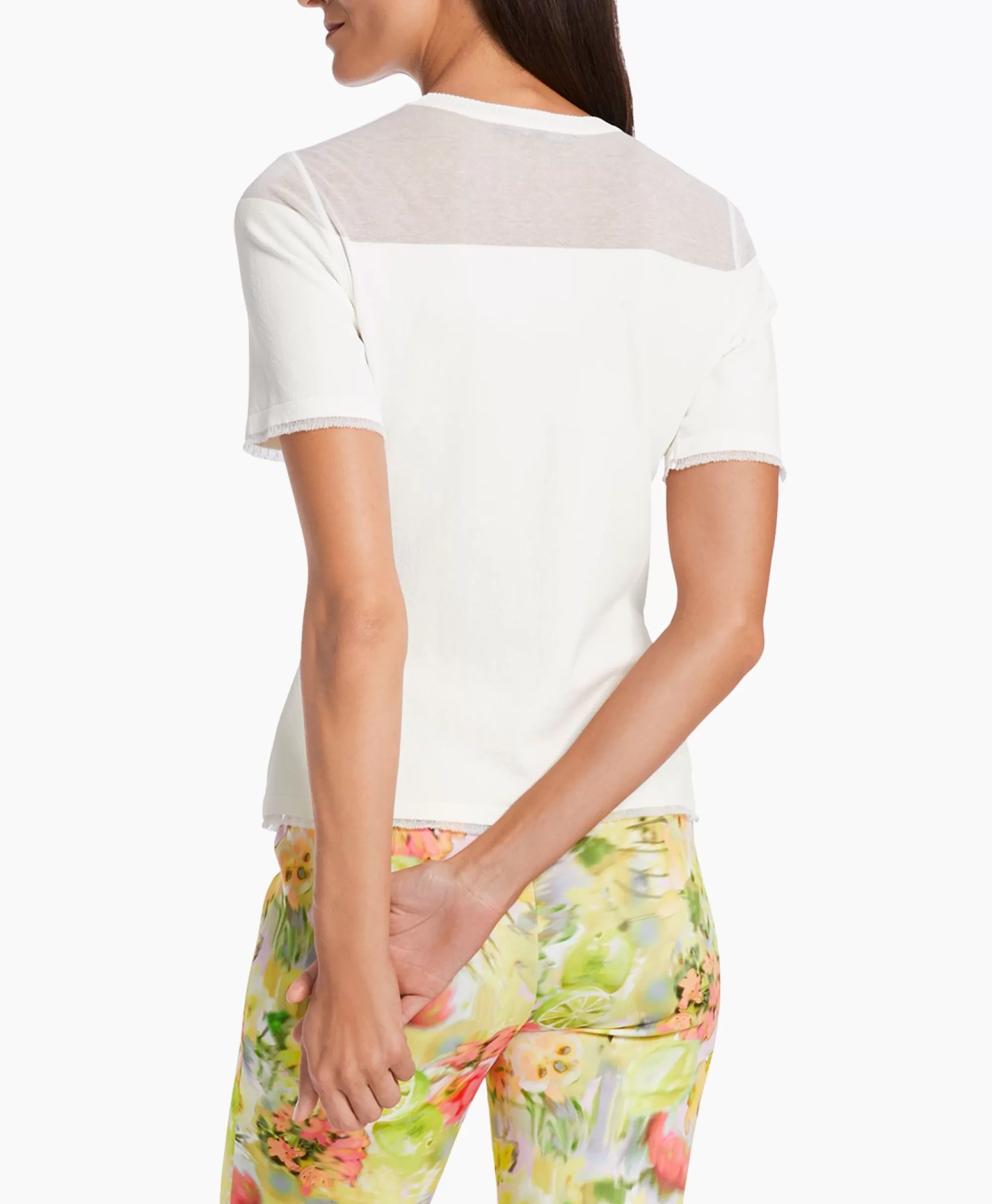 Marccain | Maglione Casual Collezione Inverno 2024 - Bianco Panna | Modello M12 WC41 | T-Shirt & Top Coordinabili