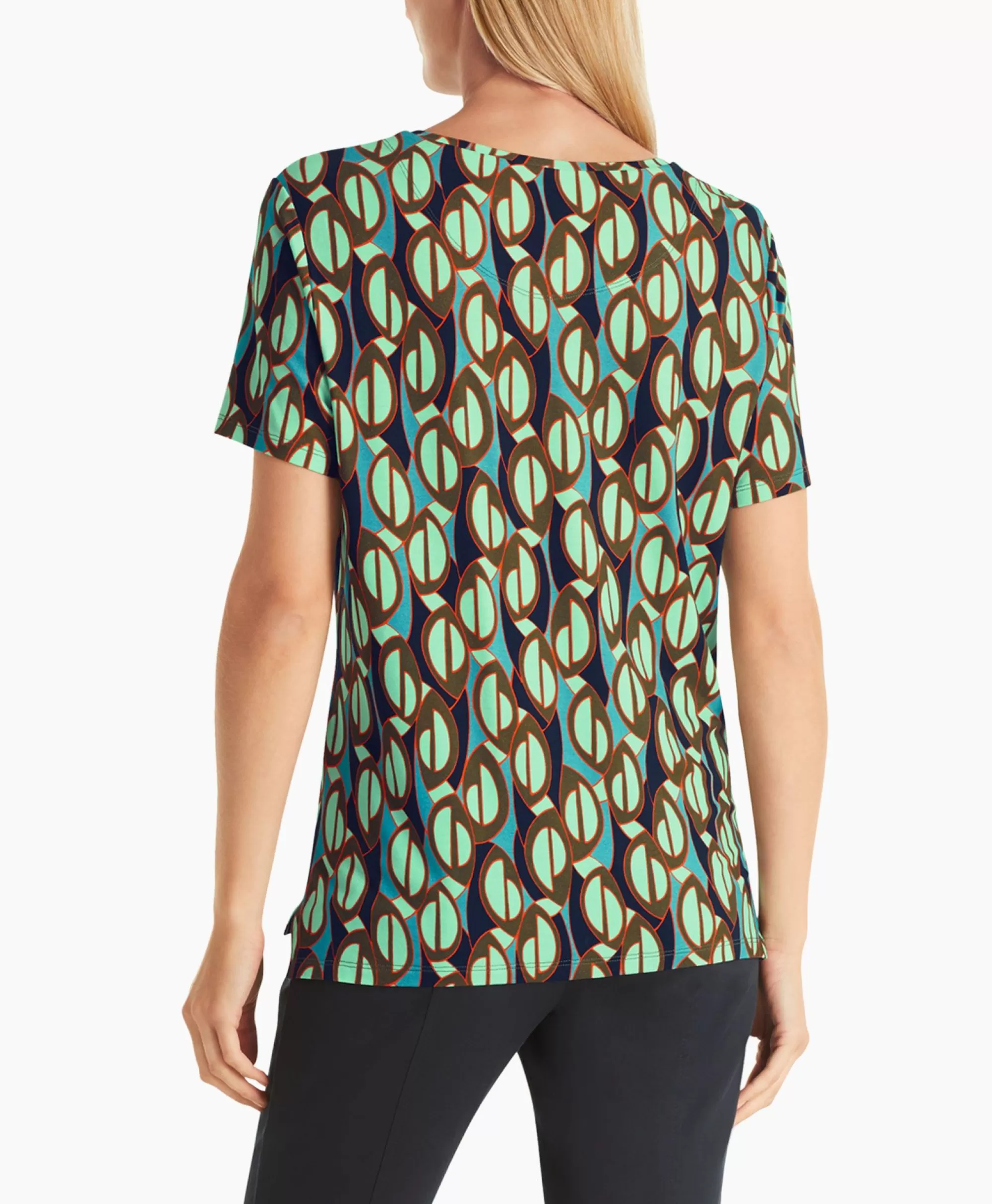 Marccain Collezione Primavera 2024 - Maglietta Basic Uomo WC48-16J02, Design Casual in Verde Naturale