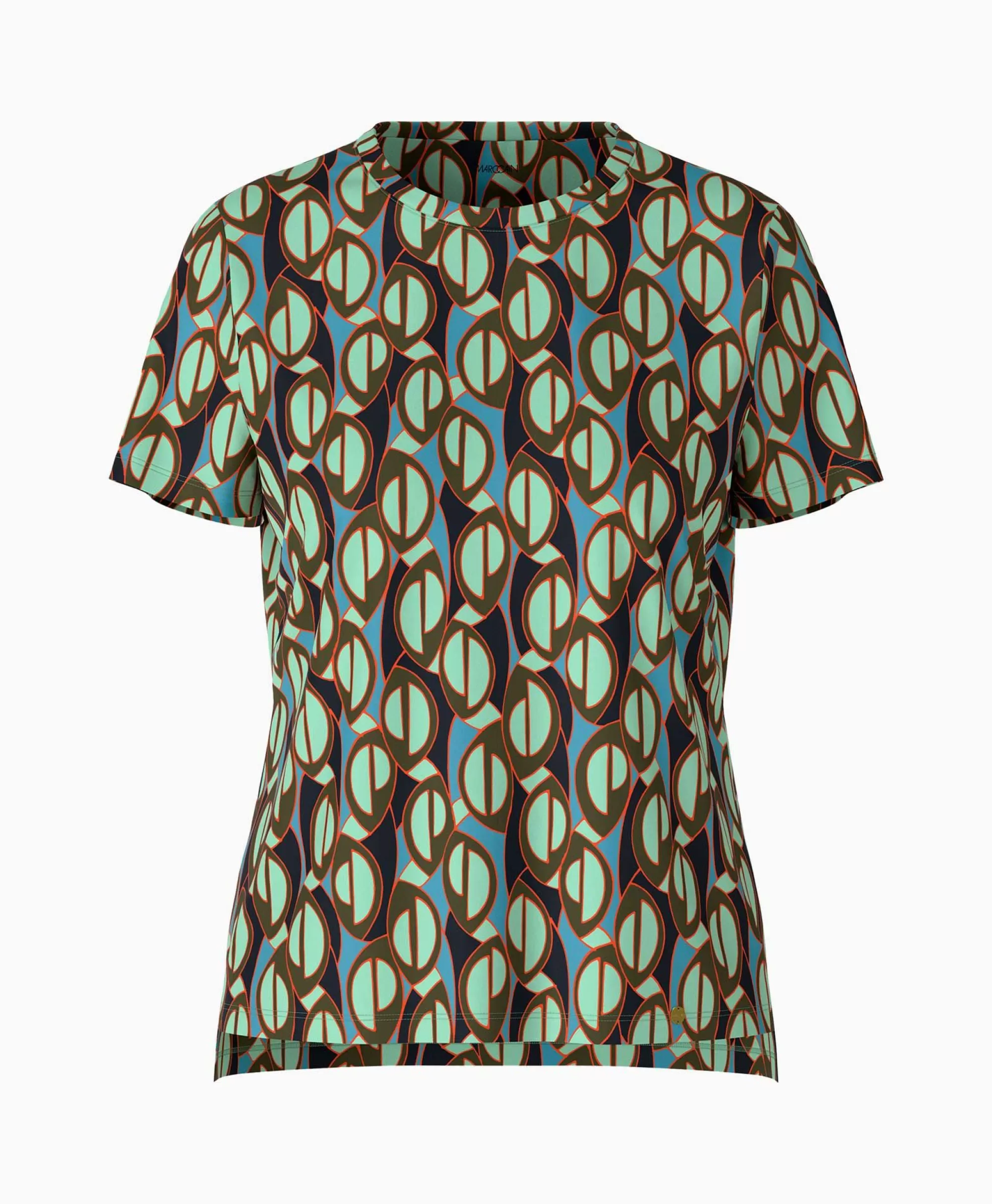 Marccain Collezione Primavera 2024 - Maglietta Basic Uomo WC48-16J02, Design Casual in Verde Naturale