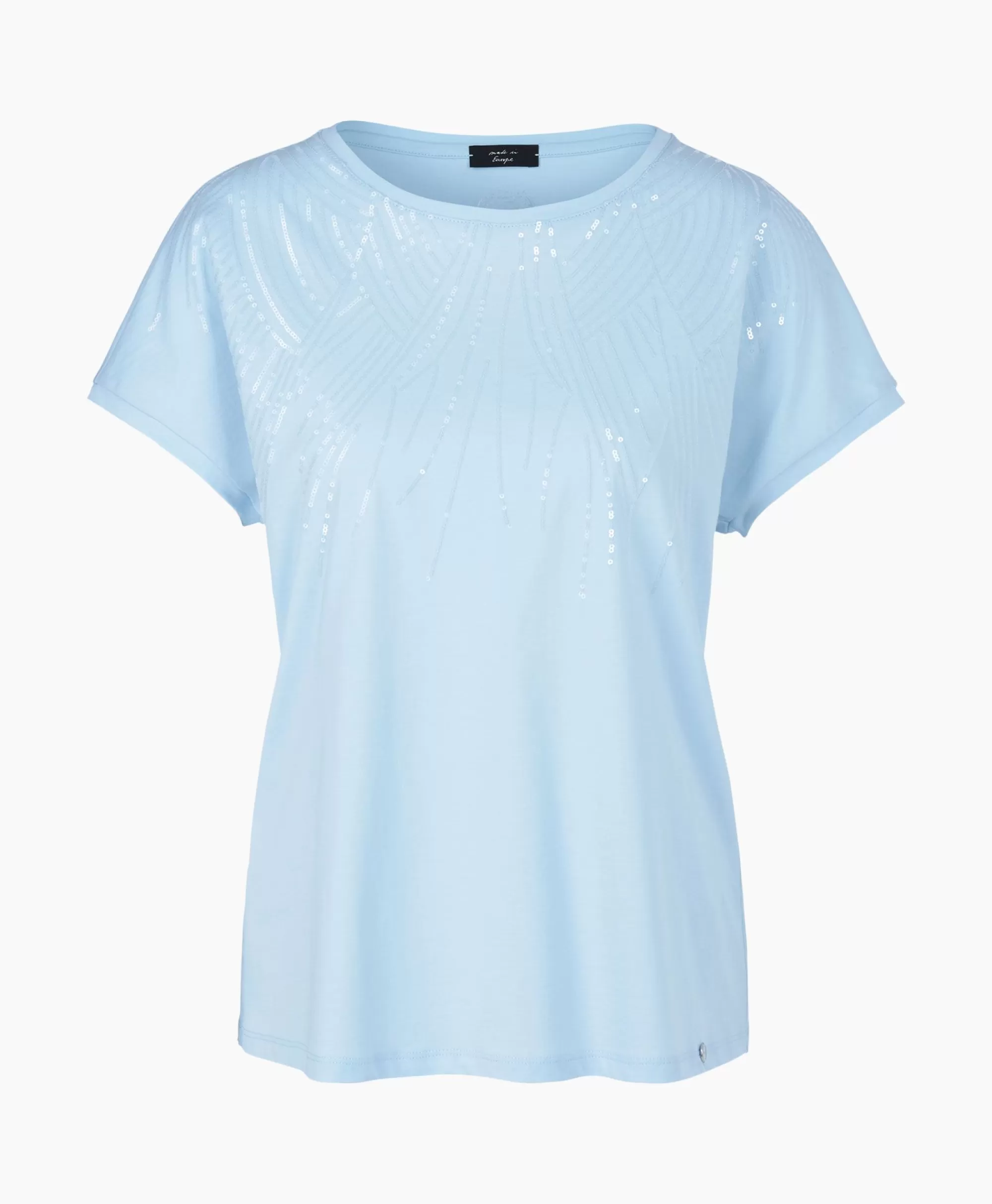 Maglietta Casual Uomo Marccain Collezione Autunno | Modello WC48.46-J36 in Azzurro Cielo, Taglio Regolare e Confezione Premium