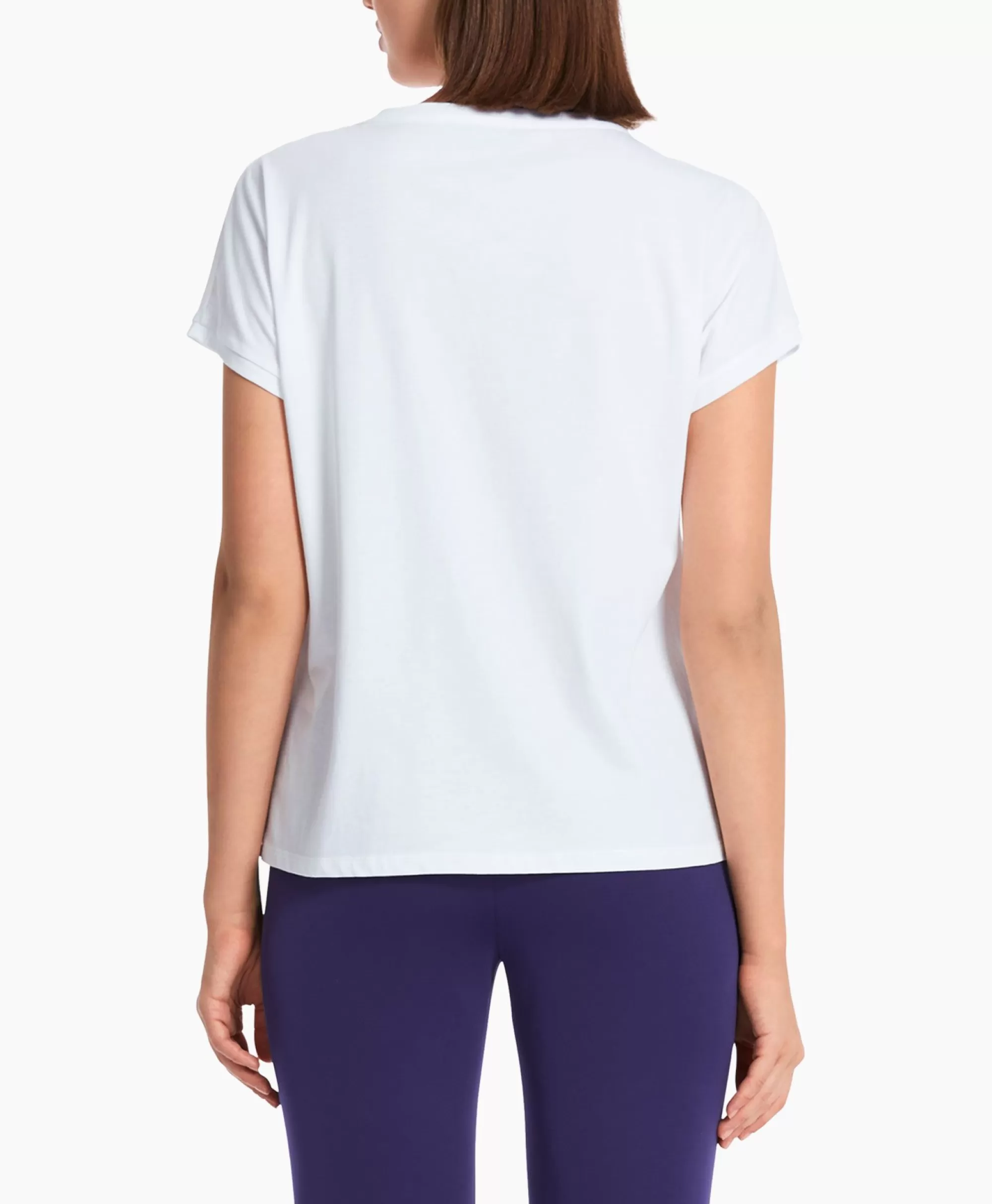 Maglietta Casual Marccain Collezione J36 - Modello Classico WC48/46 in Cotone Bianco Puro