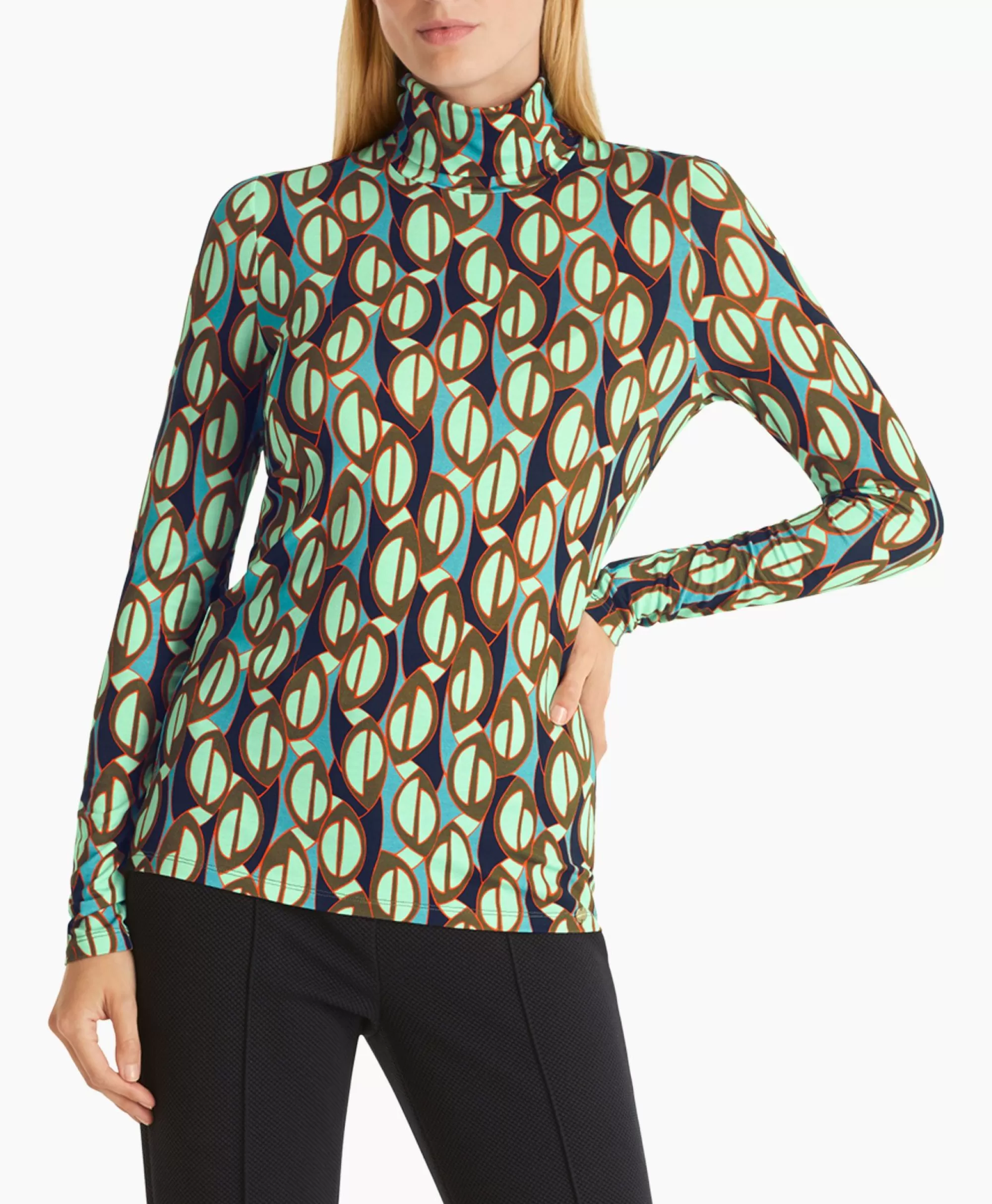 Maglietta Classica J02 Verde Bosco - Collezione Marccain, Taglia 48/54, Cotone Comfort