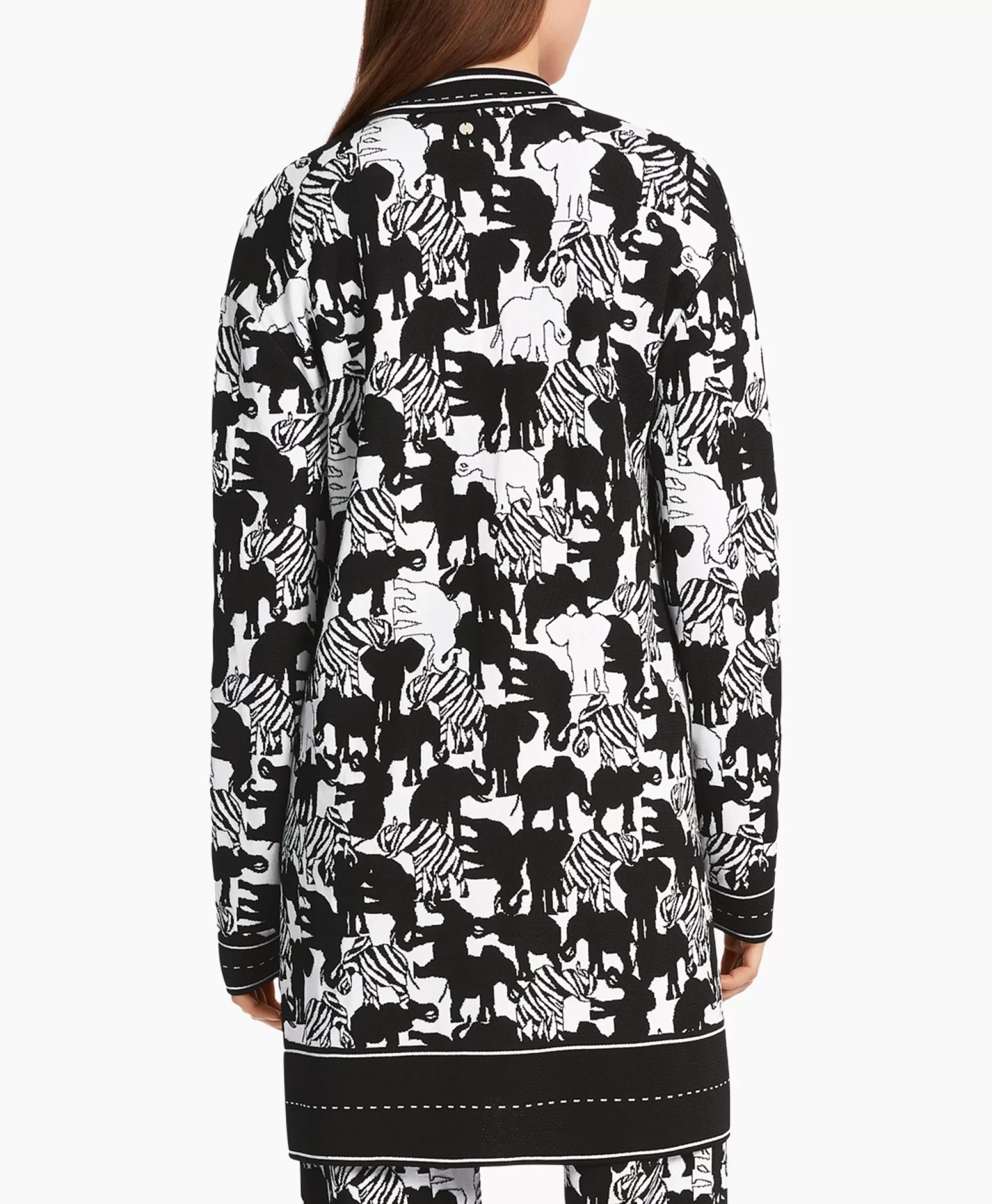 Gilet Moda Uomo Marccain Collezione Autunno - WC 39.18 M03 Stampa Geometrica con Doppia Gamma Cromatica