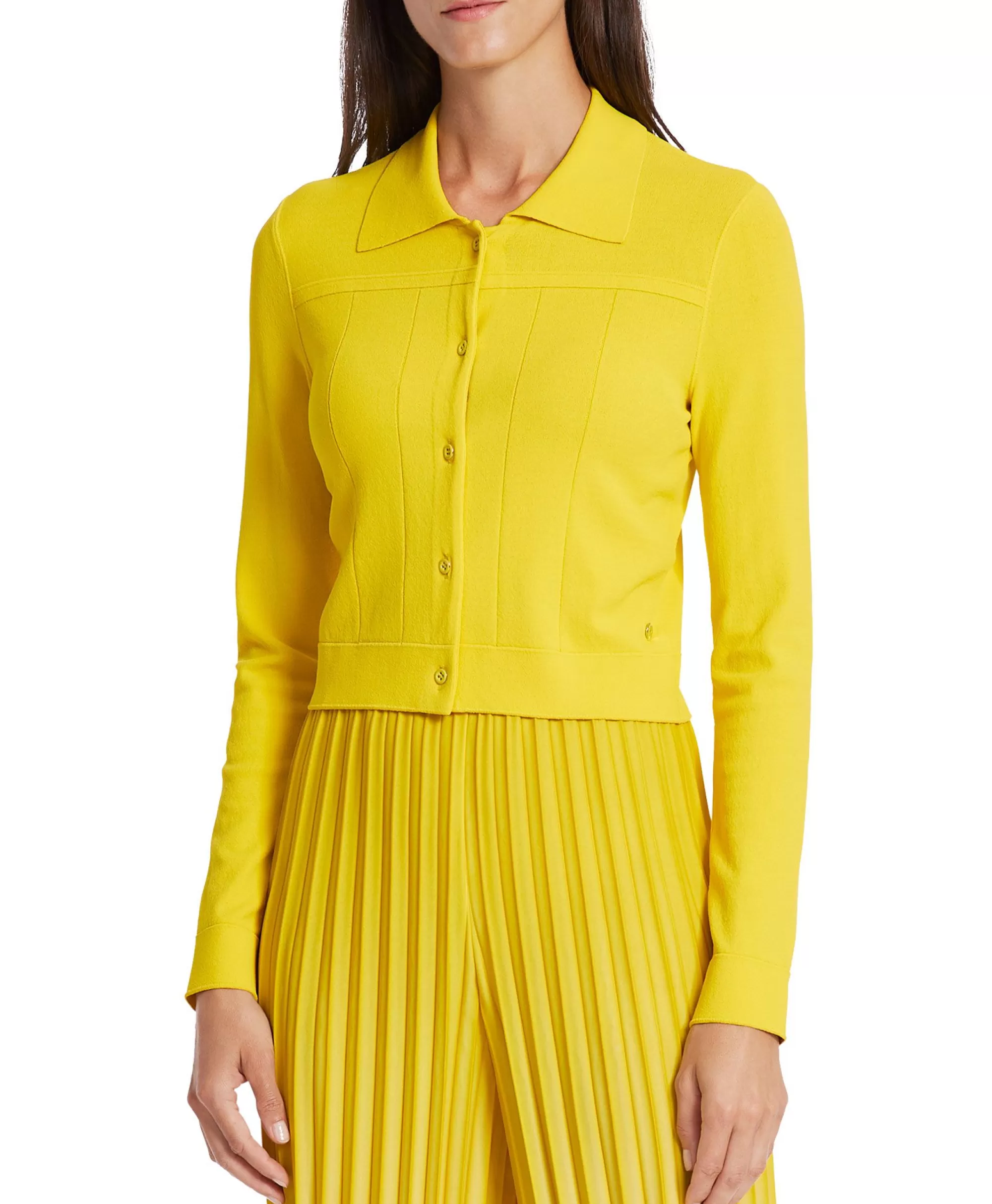 Gilet Classico Marccain Collezione - Modello WC 39.20 M12 in Giallo Naturale