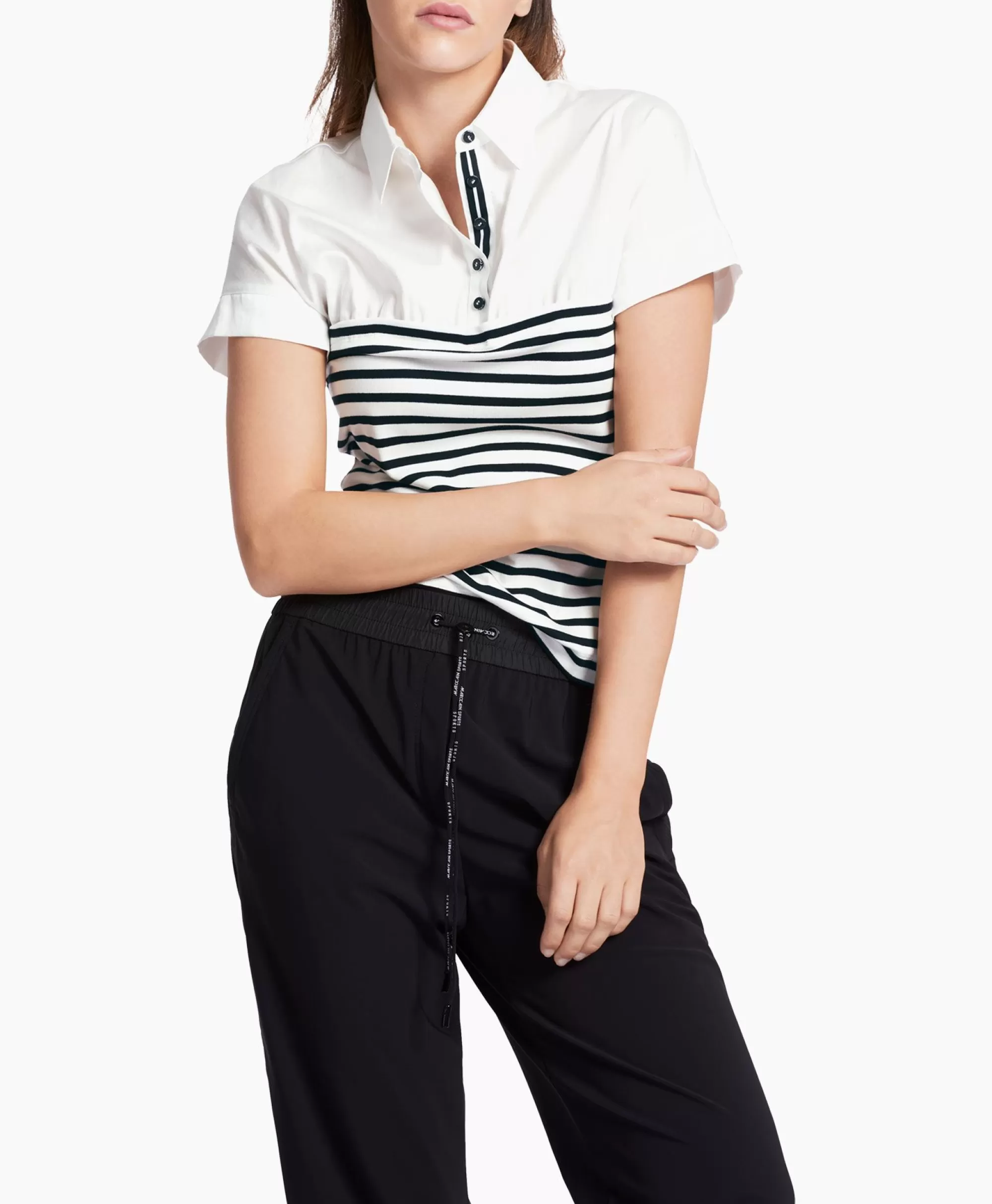 Polo’S Marccain Felpa Sportiva con Design Classica - Modello WS51-18J90 Nero per Stile Casual Attivo