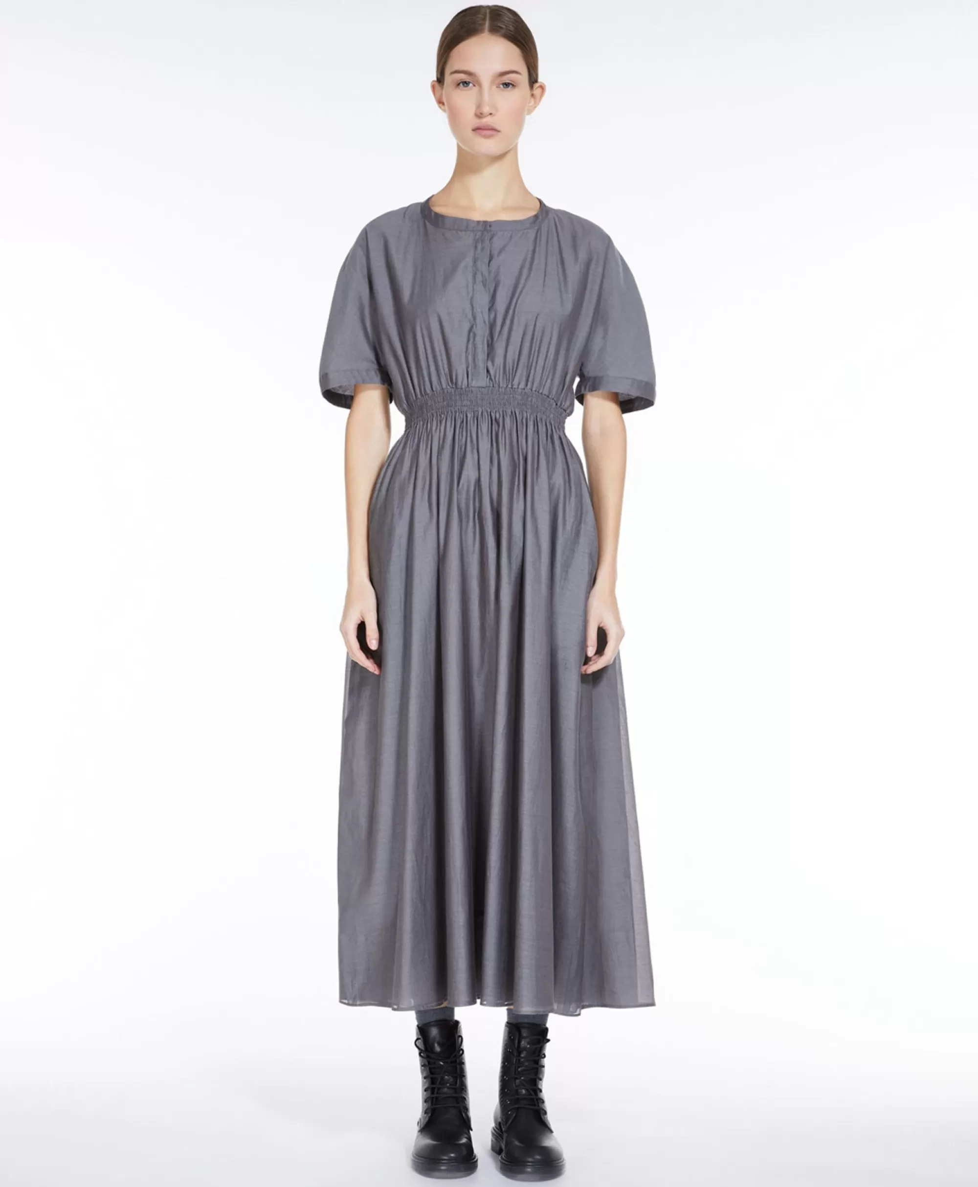 Abito Longuette Elegante di Jurken x MaxMara - Ribes in Tinta Taupe per Stagione Autunno/Inverno