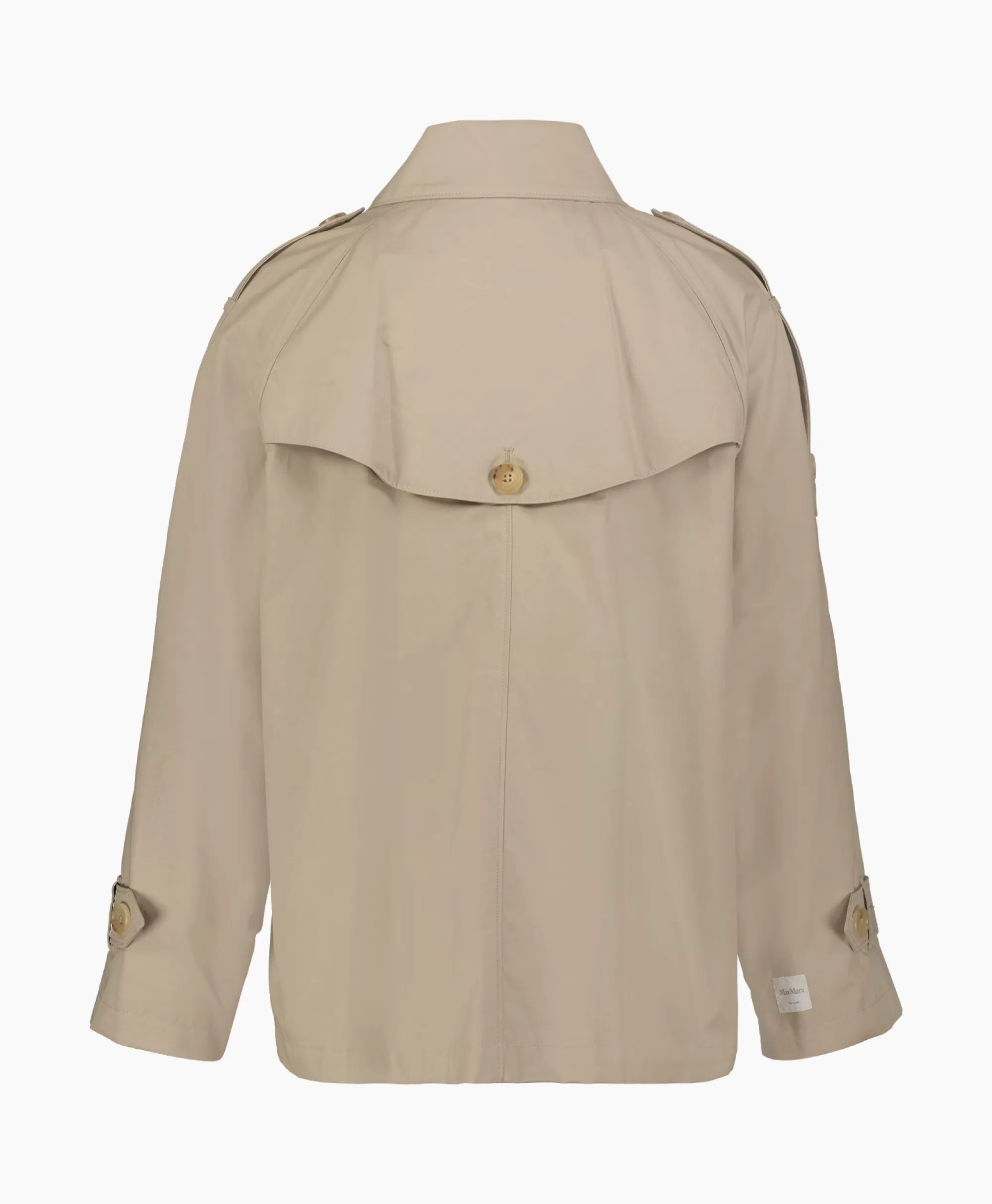 Jassen-Maxmara - Giacca Trench Classica Doppiopetto in Tela Impermeabile Color Cammello
