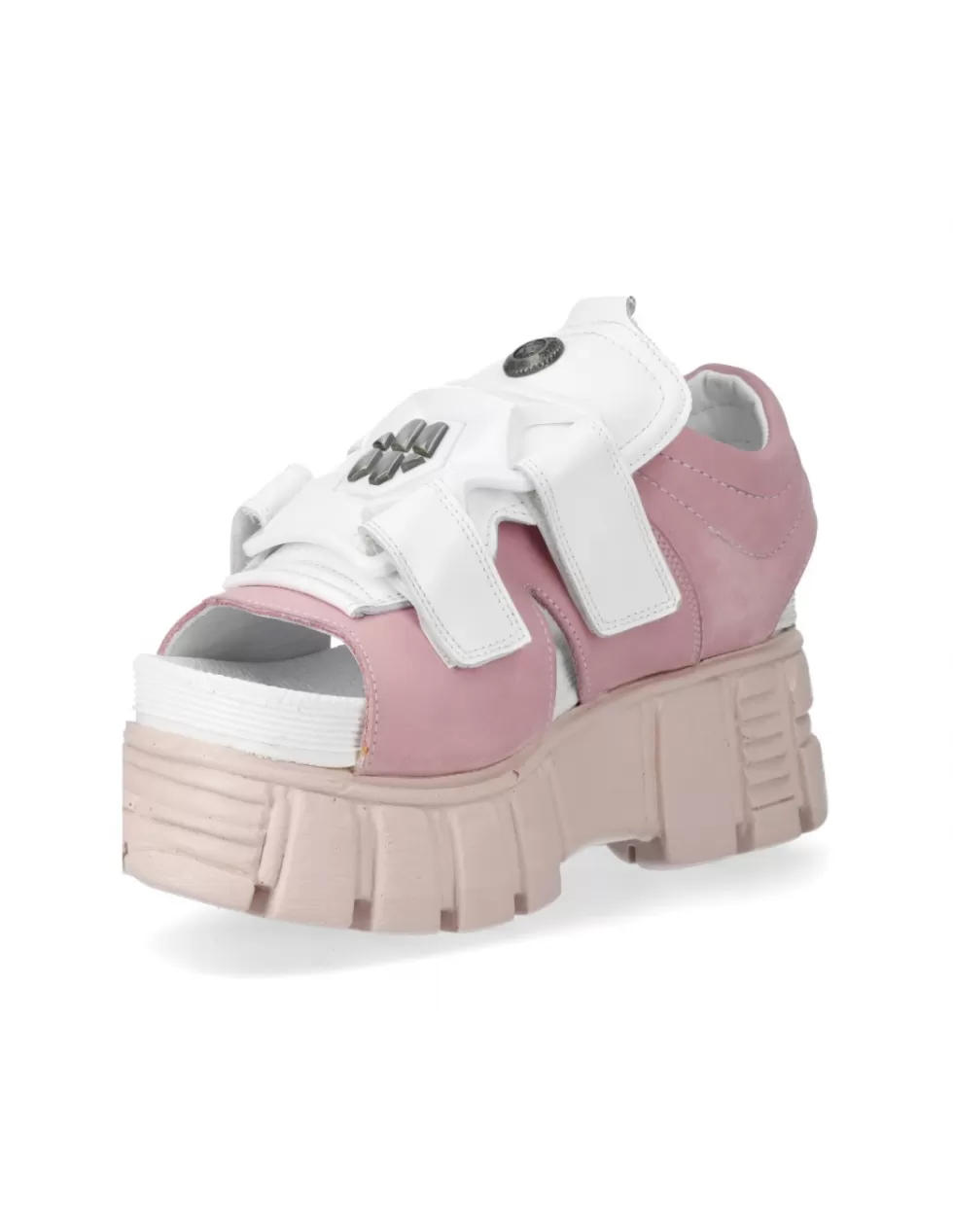 Sandali New Rock in Pelle con Plateau - Modello Unisex M-BIOS141-C2 per Stile Urbano Audace