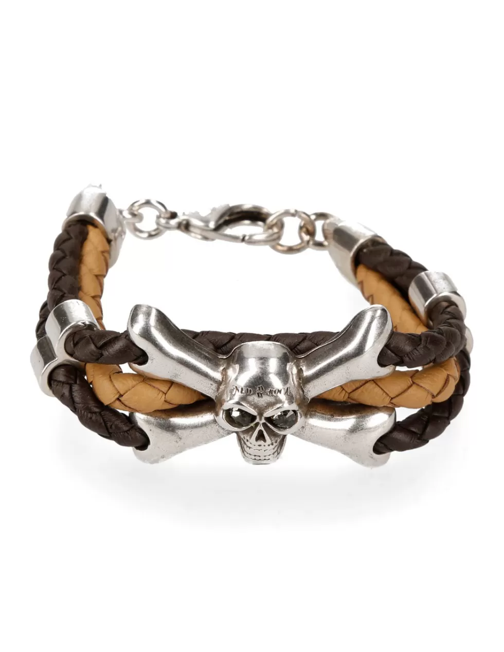 Bracciali New Rock Modello 6 - Design Avanguardistico in Acciaio Nero Lucido | Accessori Stile Rock da Uomo