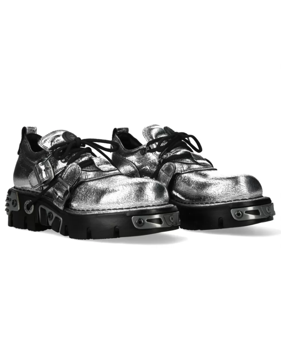Stivali con Plateau New Rock Modello M-994-C12 - Design Futuristico e Tacco Streetwear