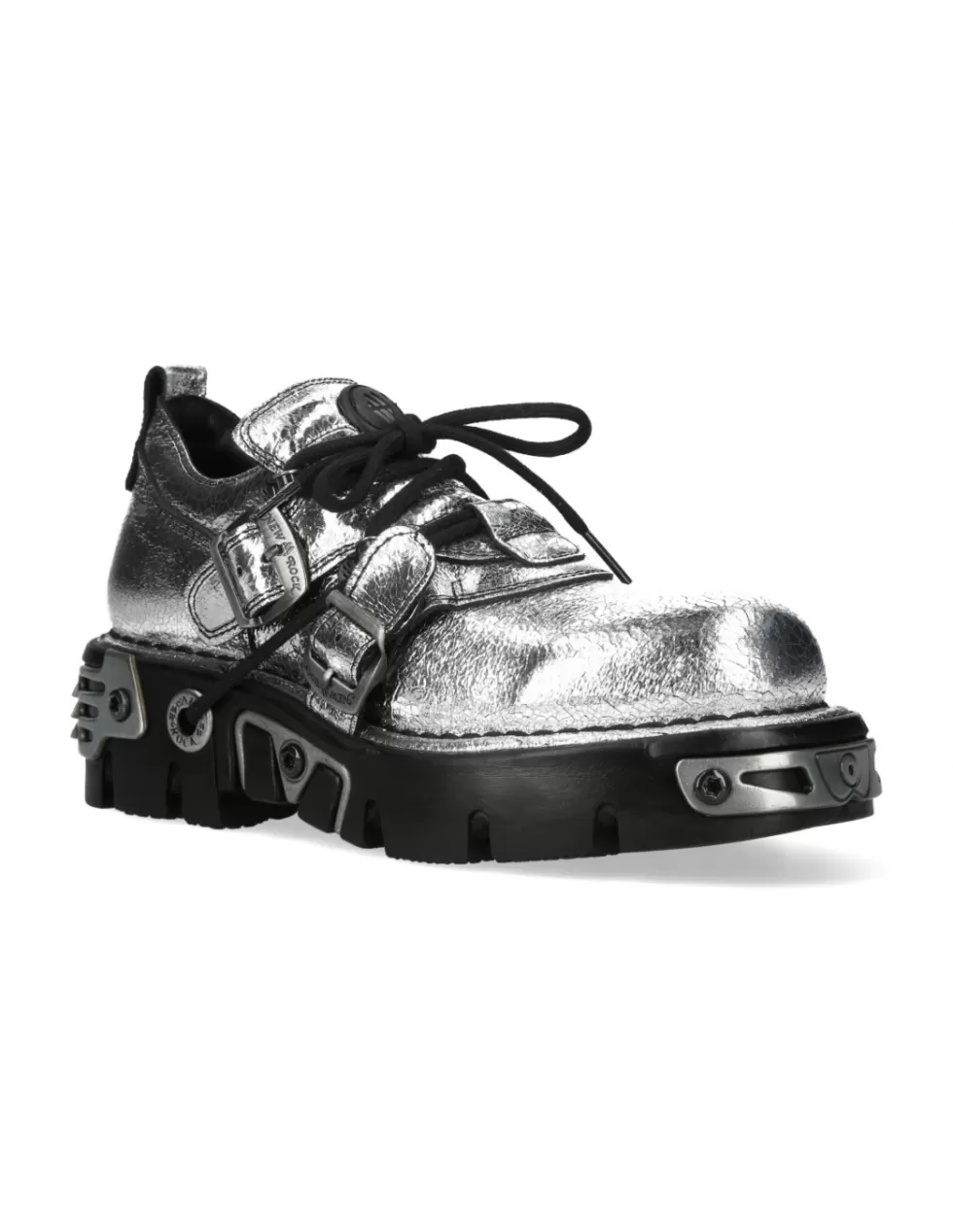 Stivali con Plateau New Rock Modello M-994-C12 - Design Futuristico e Tacco Streetwear