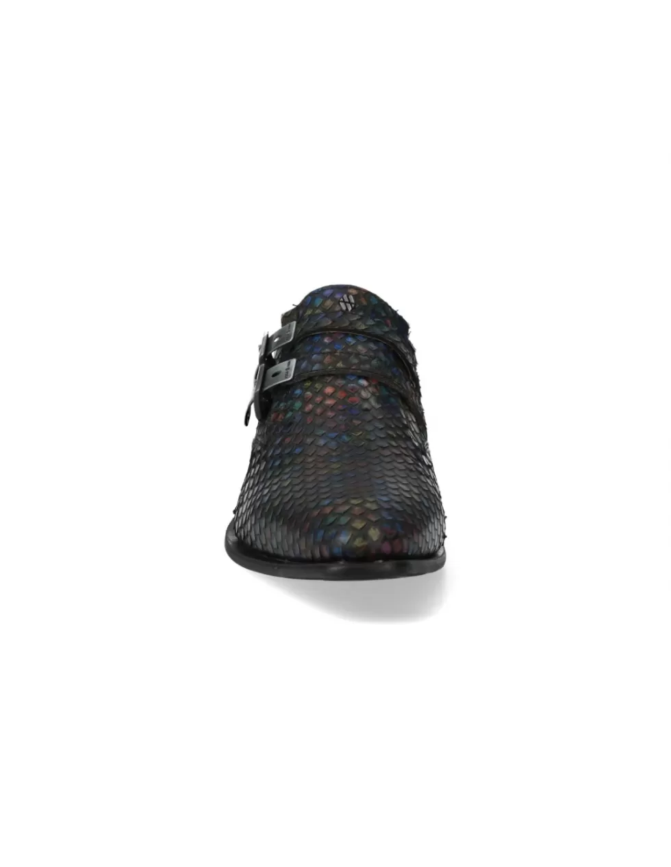 Scarpe New Rock Modello M2246 C137: Stivaletti Urbani con Tacco a Blocco e Design Futuristico