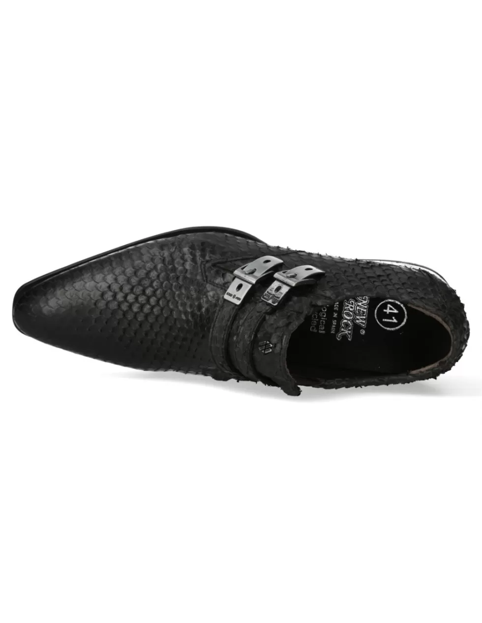 Stivali New Rock M-2246-C139 in Pelle - Stile Gotico-Ribelle con Borchie, Tacco Robustezza e Suola Antishock per Look Impatto