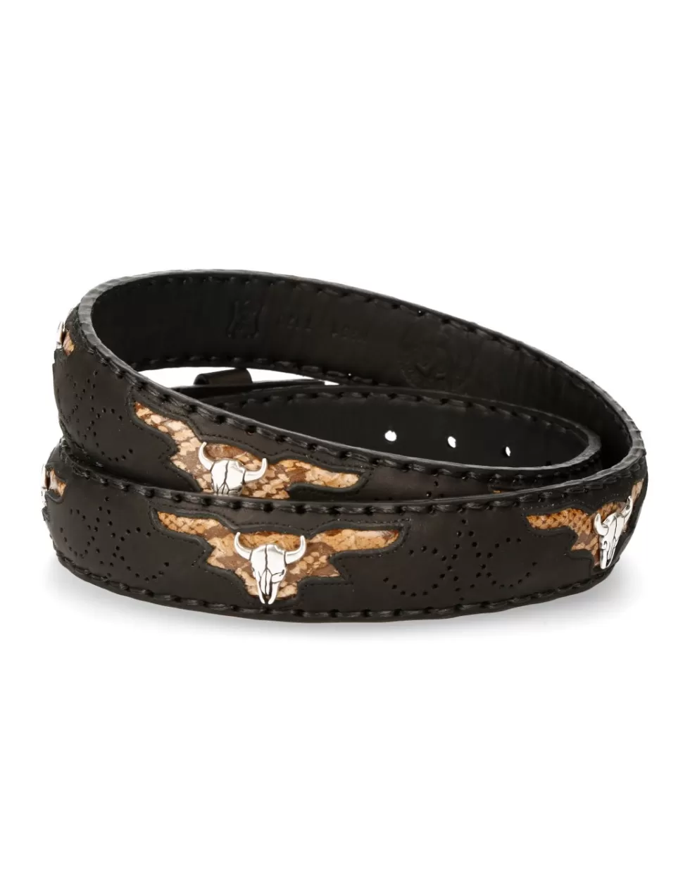 Cintura Uomo New Rock in Pelle Stile Urbano - Modello CINT261-C1 con Fibbia Antracite