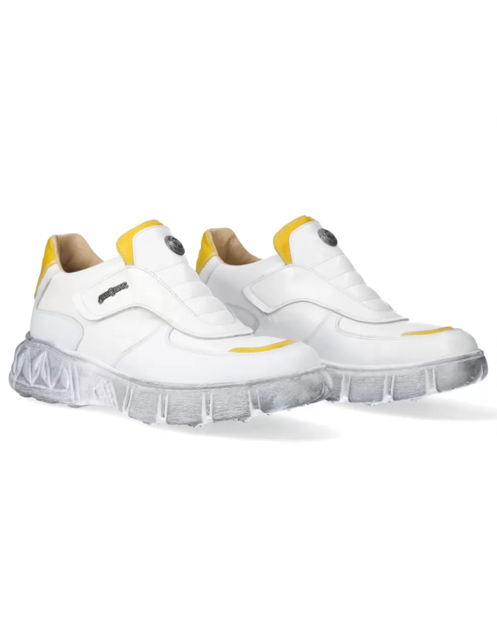 New Rock M/Diamond 104 C15 - Scarpe Sportive Avanguardista con Cristalli, Design Futurista per Strada e Città - Moda Urban con Tacco Rinforzato