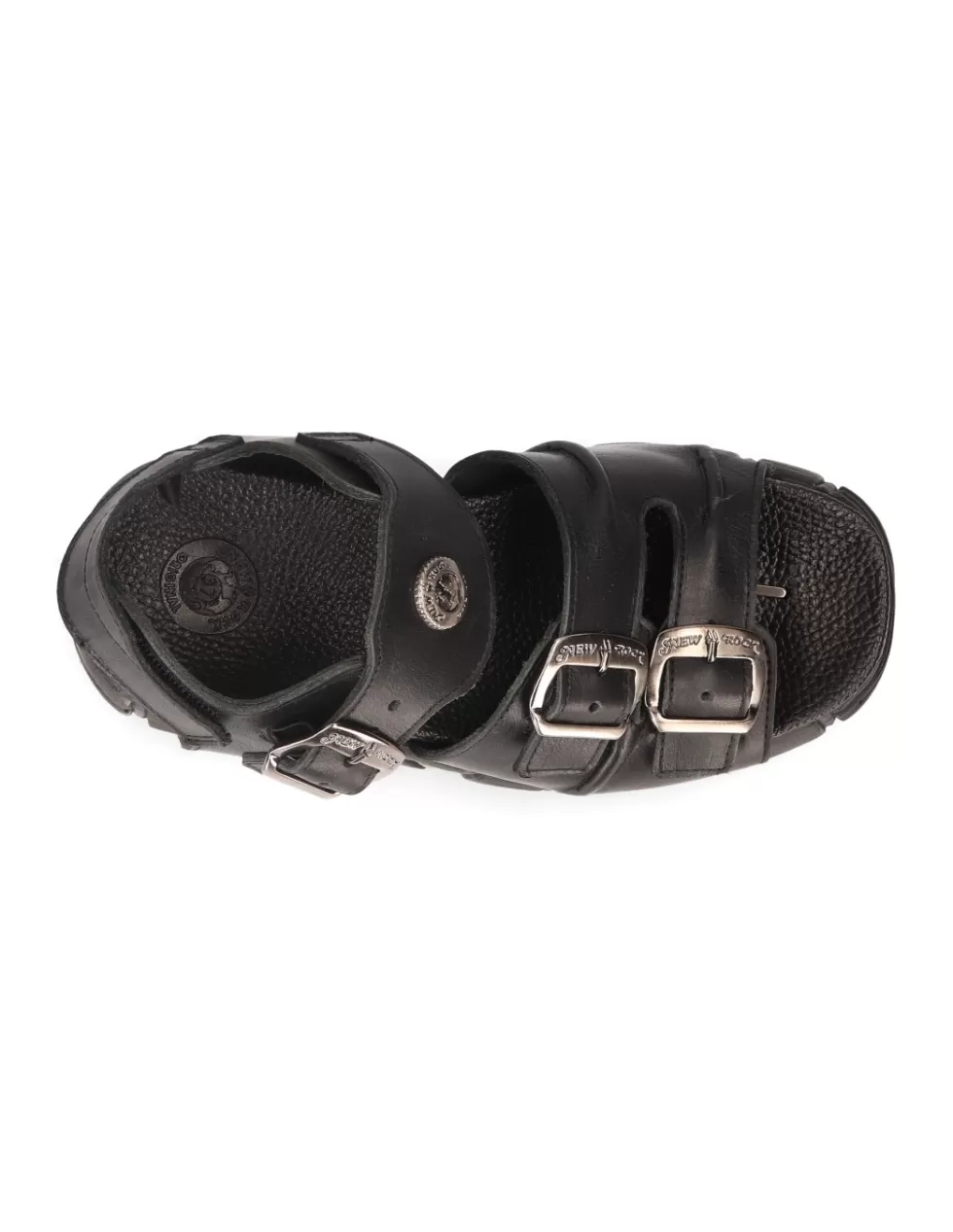 New Rock Sandali Futuristi Effetto Metallizzato - Modello M-BIOS101-C2 Scarpe Estive con Design Avanguardistico