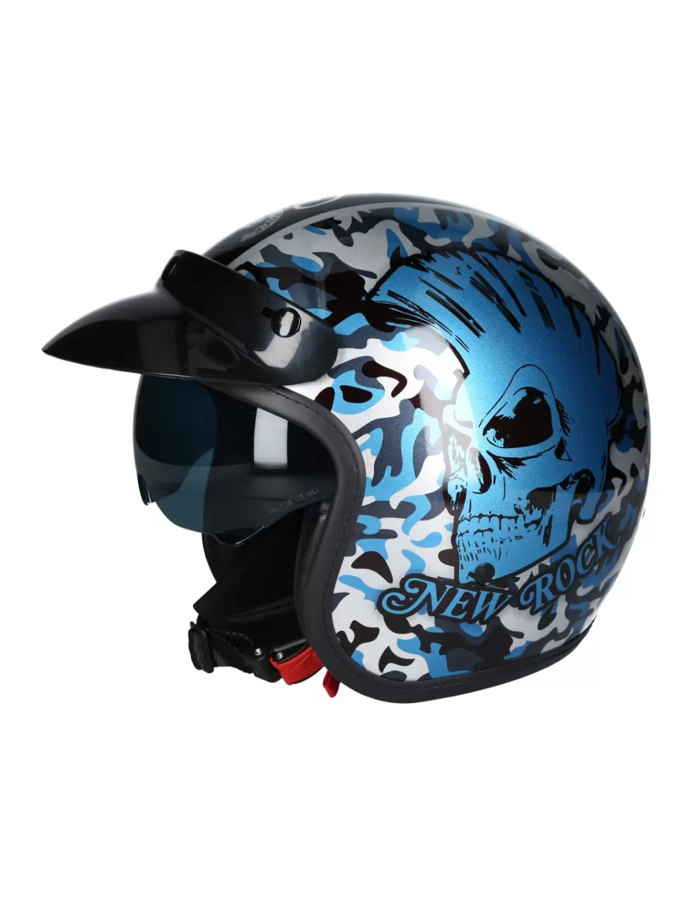 New Rock - Casco Modello M-HELMET034-S1 per Motociclisti, Design Robusto e Sicurezza Avanzata