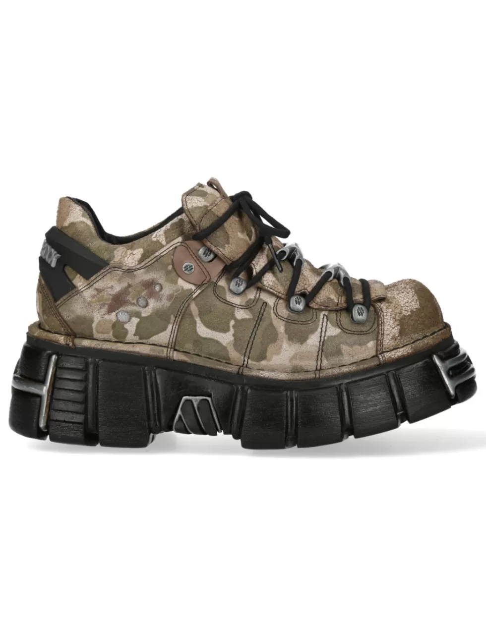Stivaletti New Rock M-120N-C64 - Plateau Iconici in Pelle con Frizione Rinforzata

(：，，，，，