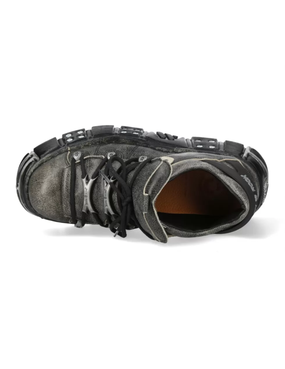 Piattaforma Gotica New Rock - Scarpe con Tacco Strutturato Modello M-120N-C81, Stile Ribelle in Pelle Rinforzata