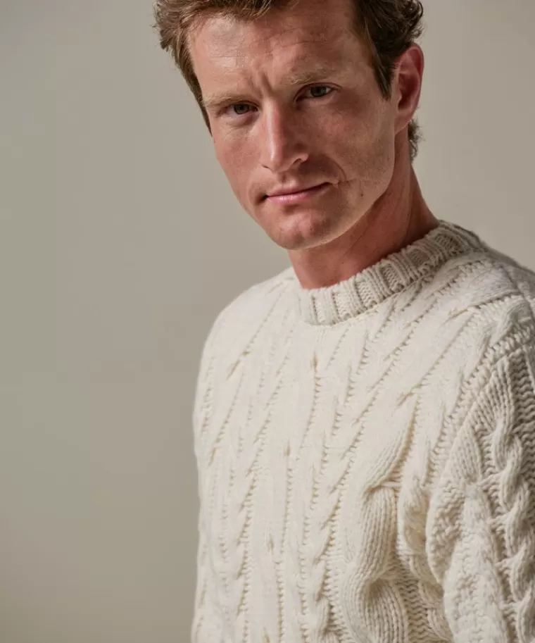 Maglione Spesso a Coste Off-White - Profuomo in Promozione Esclusiva