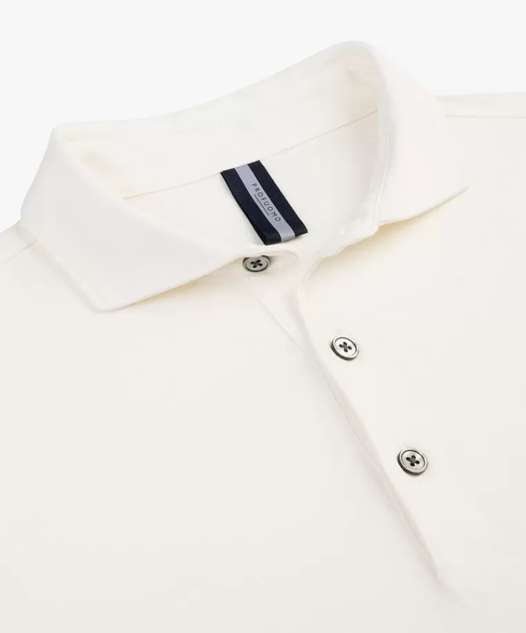 Profuomo Maglietta Polo in Jersey - Bianco Avio, Design Essenziale con Prezzo Competitivo