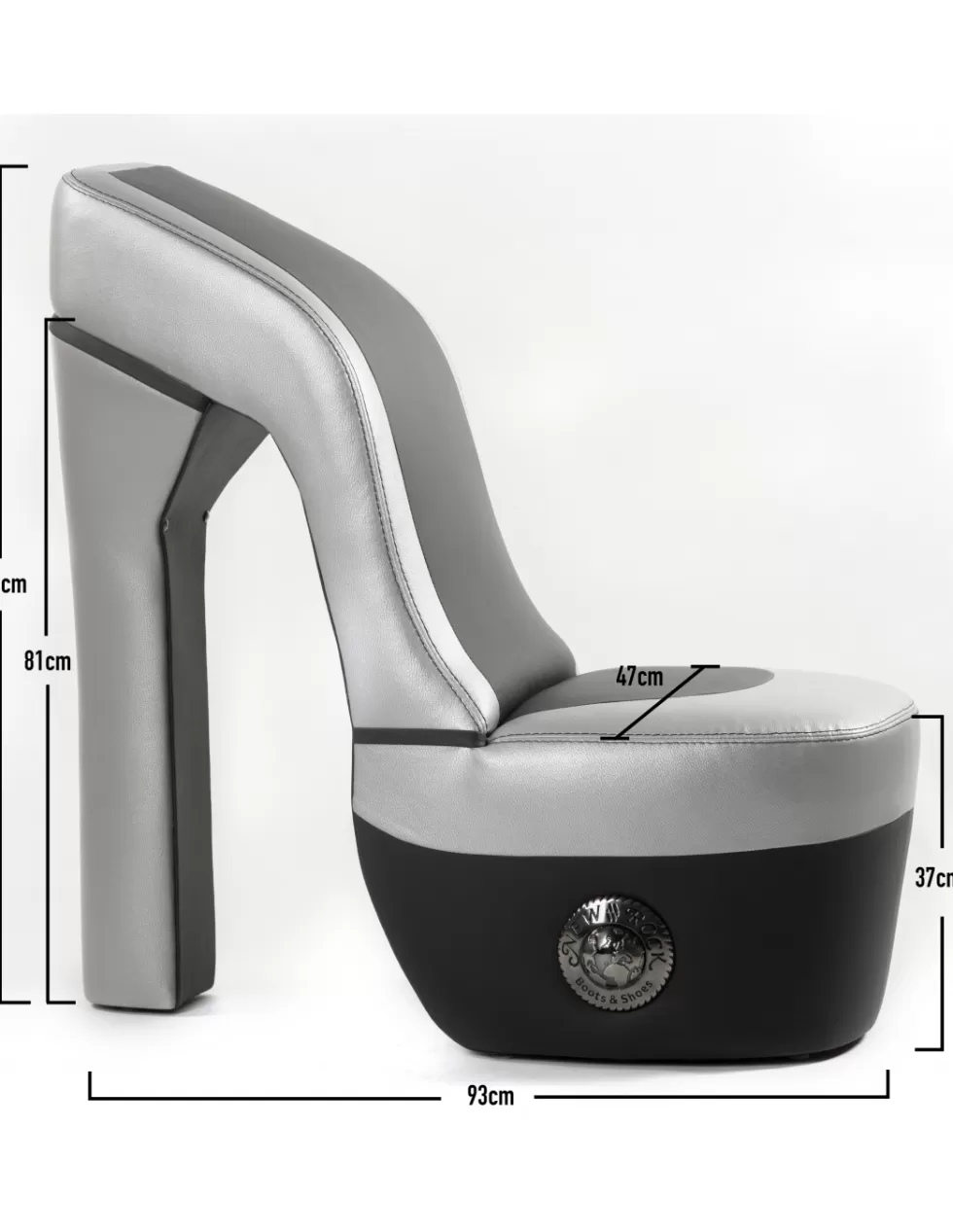 Pouf Moderno NewRock Hall-004 per Soggiorno - Design Contemporaneo con Rivestimento in Pelle