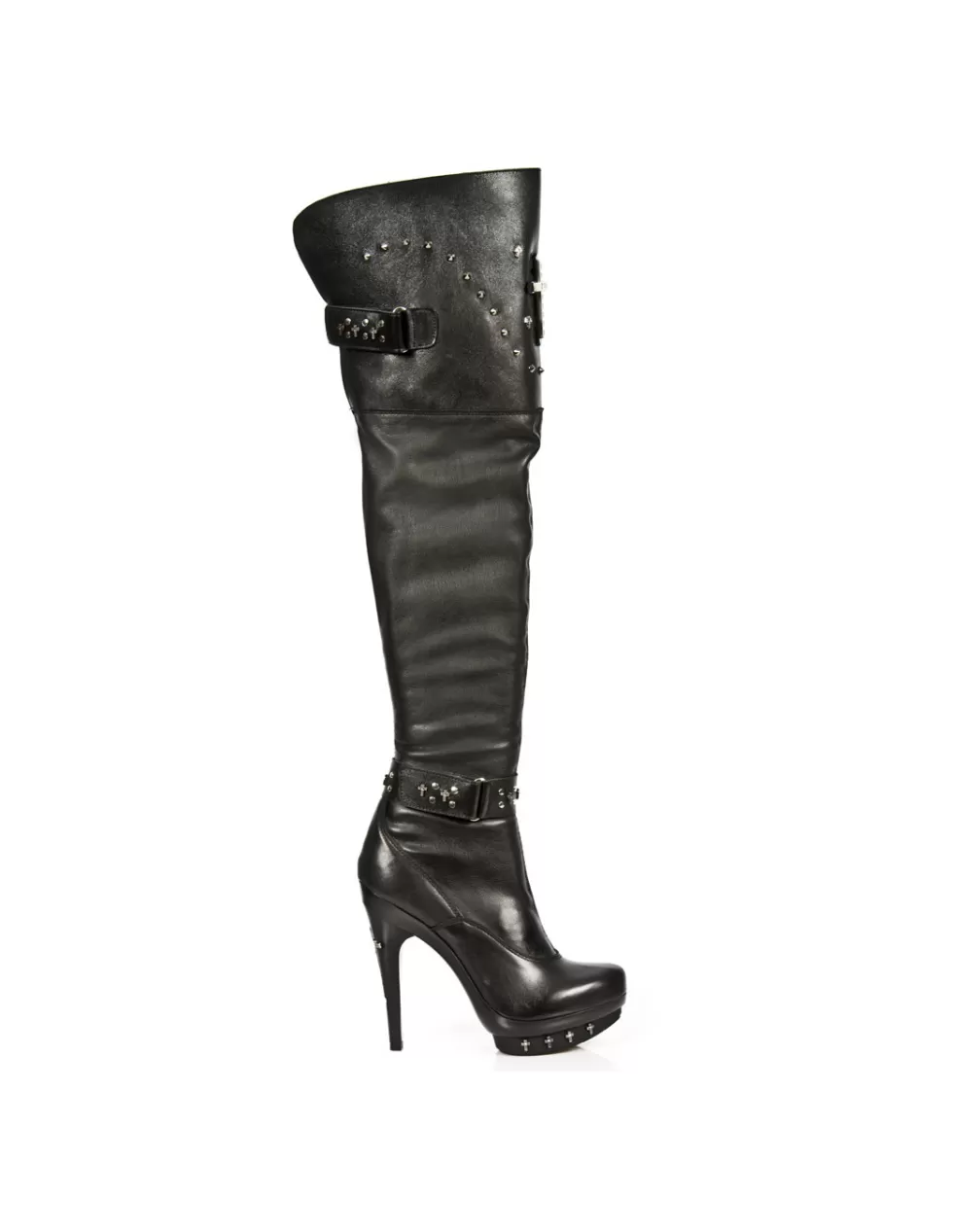 Stivaletti New Rock M-PUNK071-C1 - Stile Punk Underground con Tacco Alto | Edizione Limitata Calzature Dark