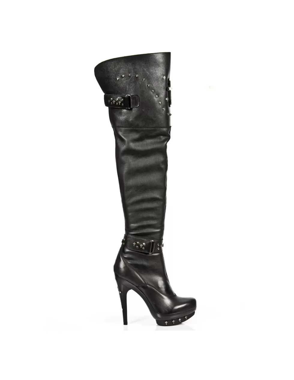 Stivaletti New Rock M-PUNK071-C1 - Stile Punk Underground con Tacco Alto | Edizione Limitata Calzature Dark
