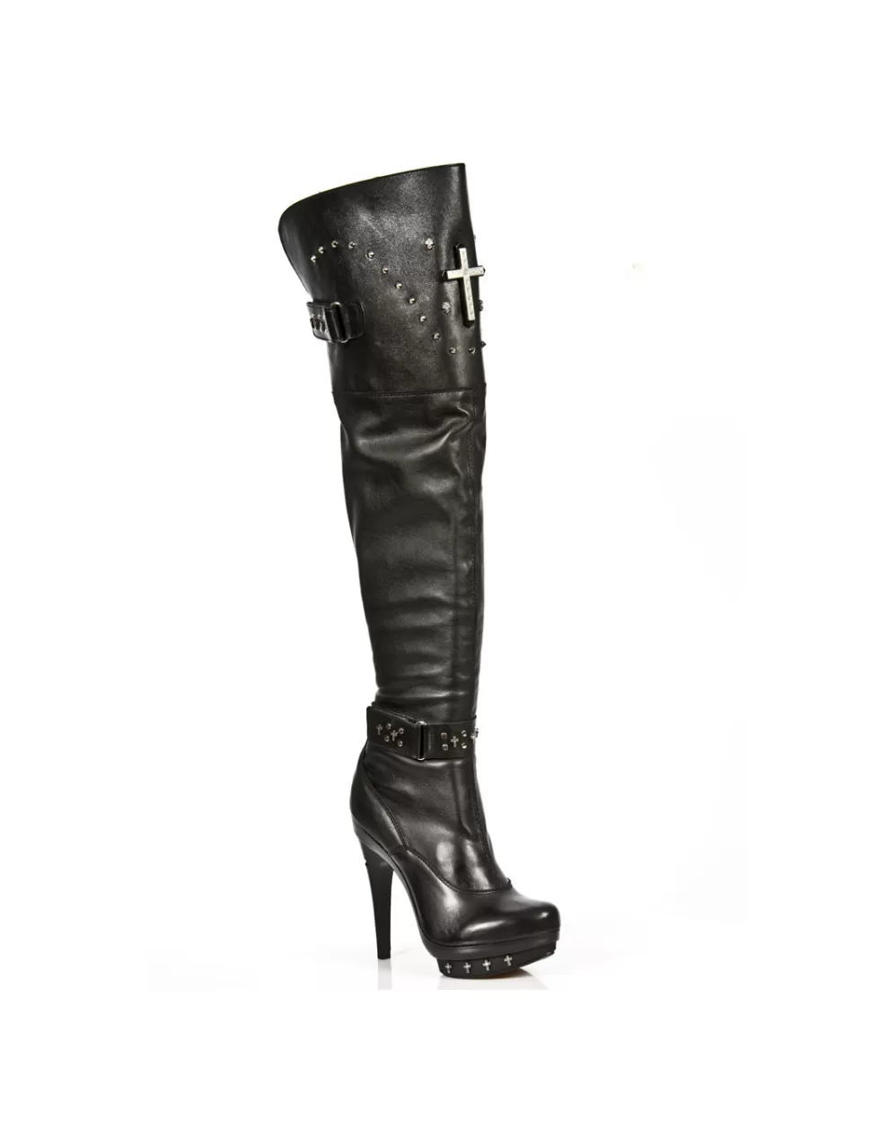 Stivaletti New Rock M-PUNK071-C1 - Stile Punk Underground con Tacco Alto | Edizione Limitata Calzature Dark