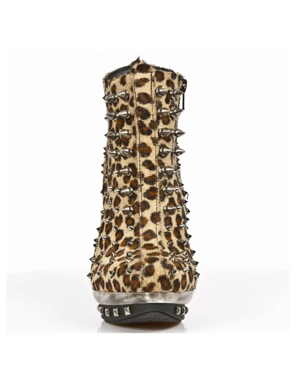 Stivaletti con Plateau in Pelle New Rock - Tacchi Alti Iconici Stile Underground Modello Punk M-Punk068-C3