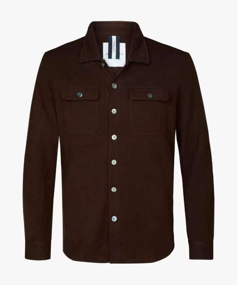 Maglione oversize lavorato a maglia in lana marrone scuro - Collezione Roest by Profuomo