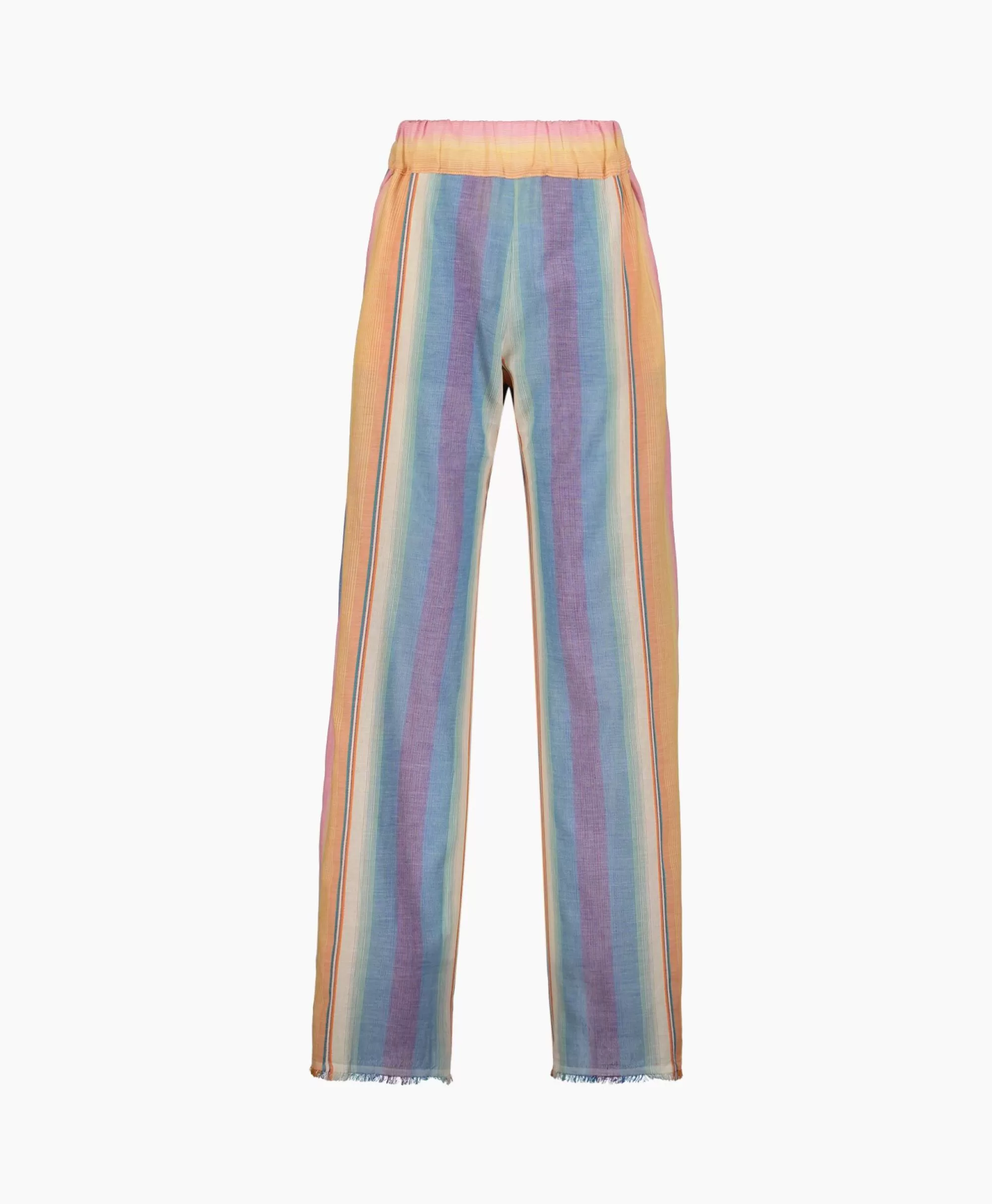 Pantaloni Casual Sea-Me-Happy - Modello Super Woody in Tinta Unita con Fantasia Multicolore e Dettagli Giallo Chiaro, Ideali per Look Estivi Freschi e Allegri