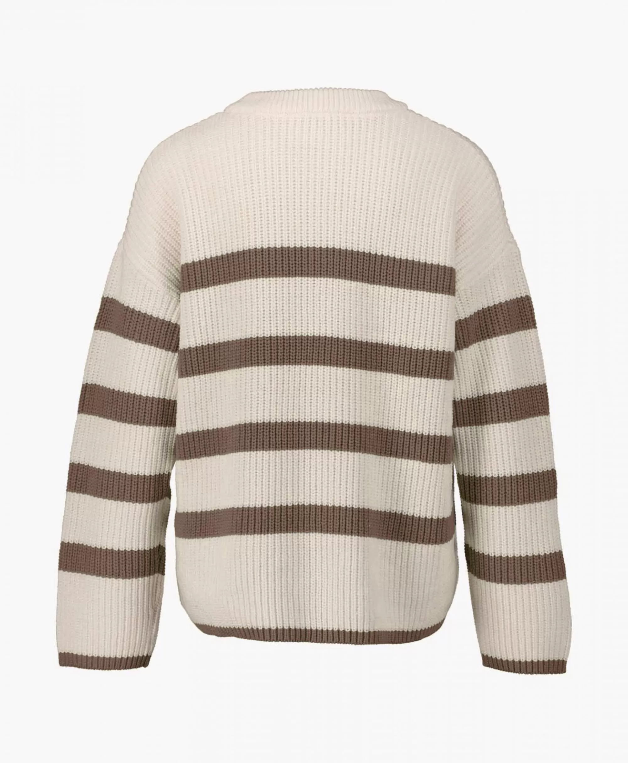 Maglione Femminile Selected Bloomie - Maglia Lavorata a Mano con Scollo Rotondo, Manica Lunga in Tinta Unica Beige Sabbia

（，