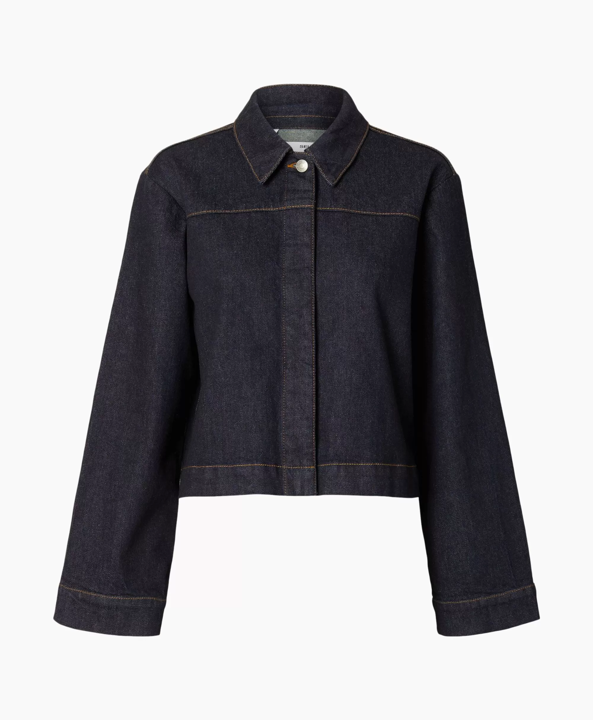 Giacca Denim Oversize Donna Selected - Modello Lisa con Taglio Box e Colore Blu Scuro
