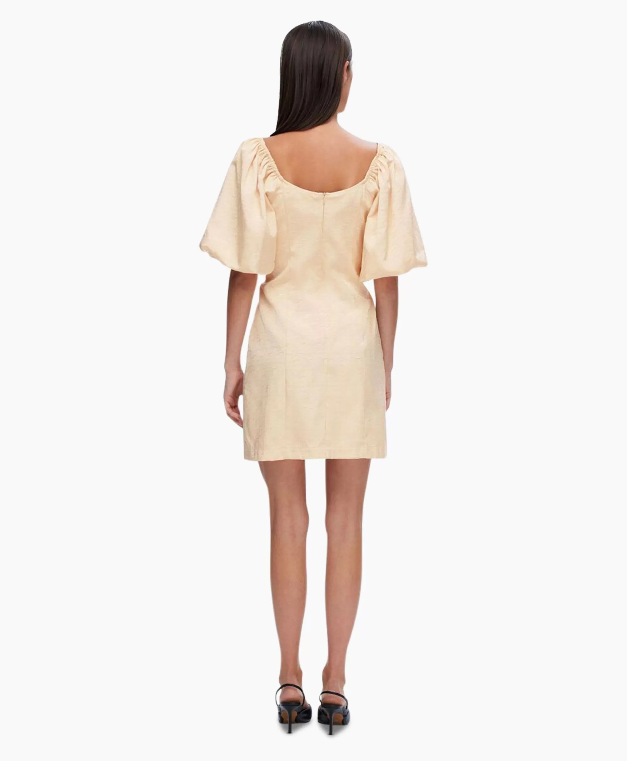 Abito Corto Femminile Firmina B - Vestito Mezza Manica Sabbia con Design Versatile Donna - Moda Primavera/Estate 2024