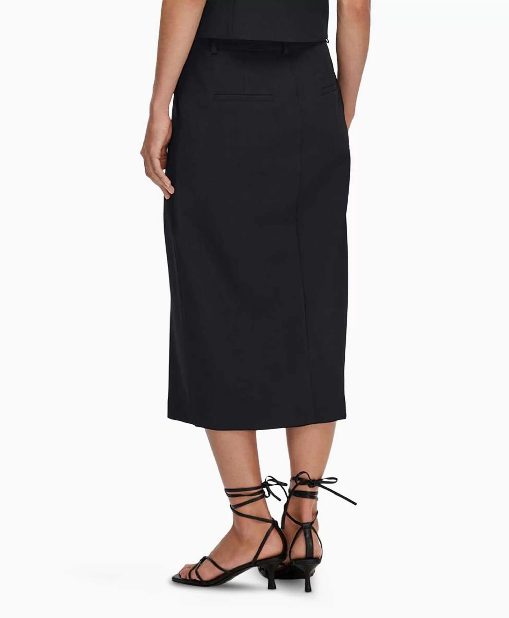 Gonna Midilunga Elegante Rita Hw di Rokken Selected Donna - Blu Scoriato Stilizzato per Look Femminile