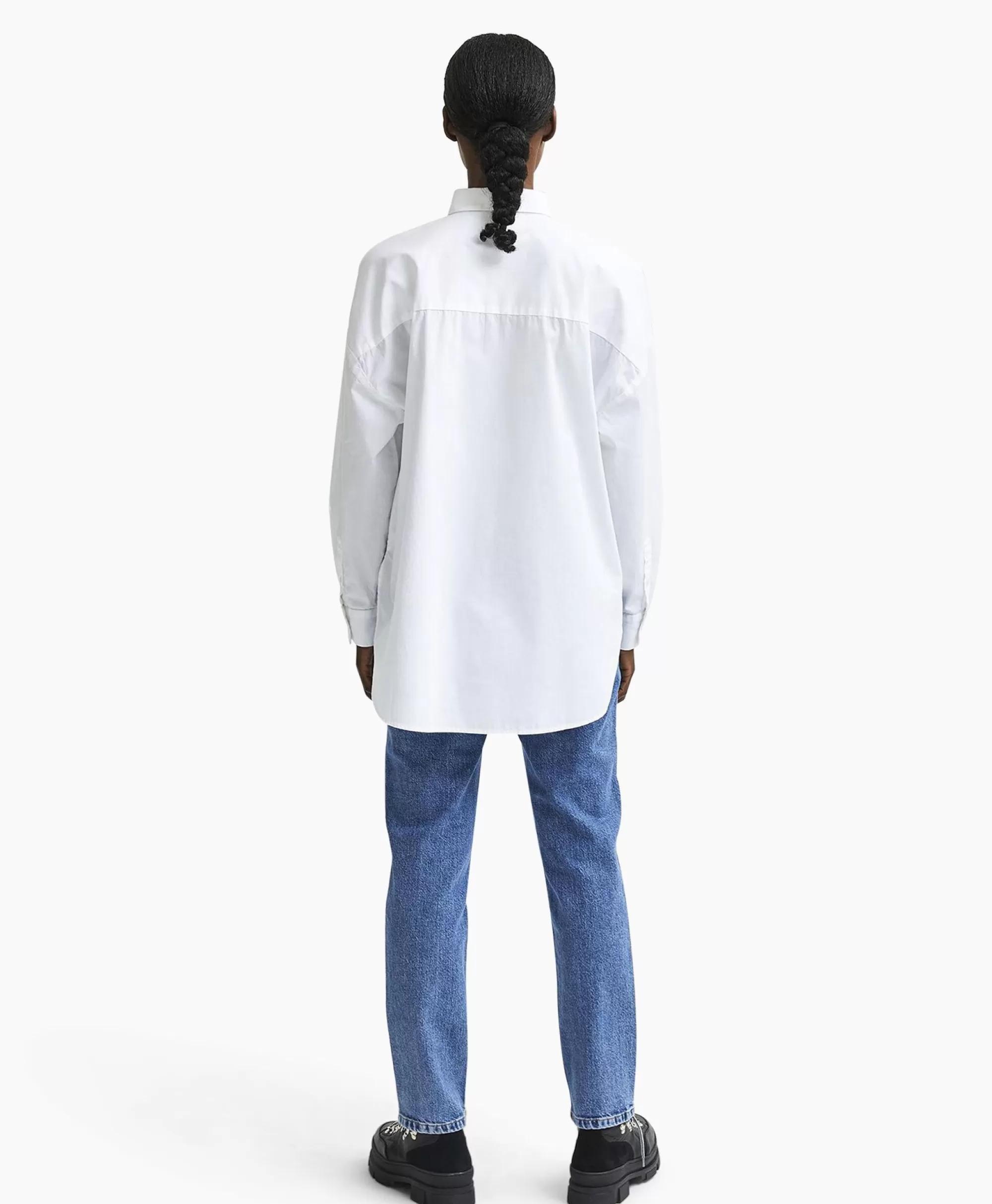 Camicia Elegante con Manica Lunga Hema - Bianco Puro e Design Noos per Donna