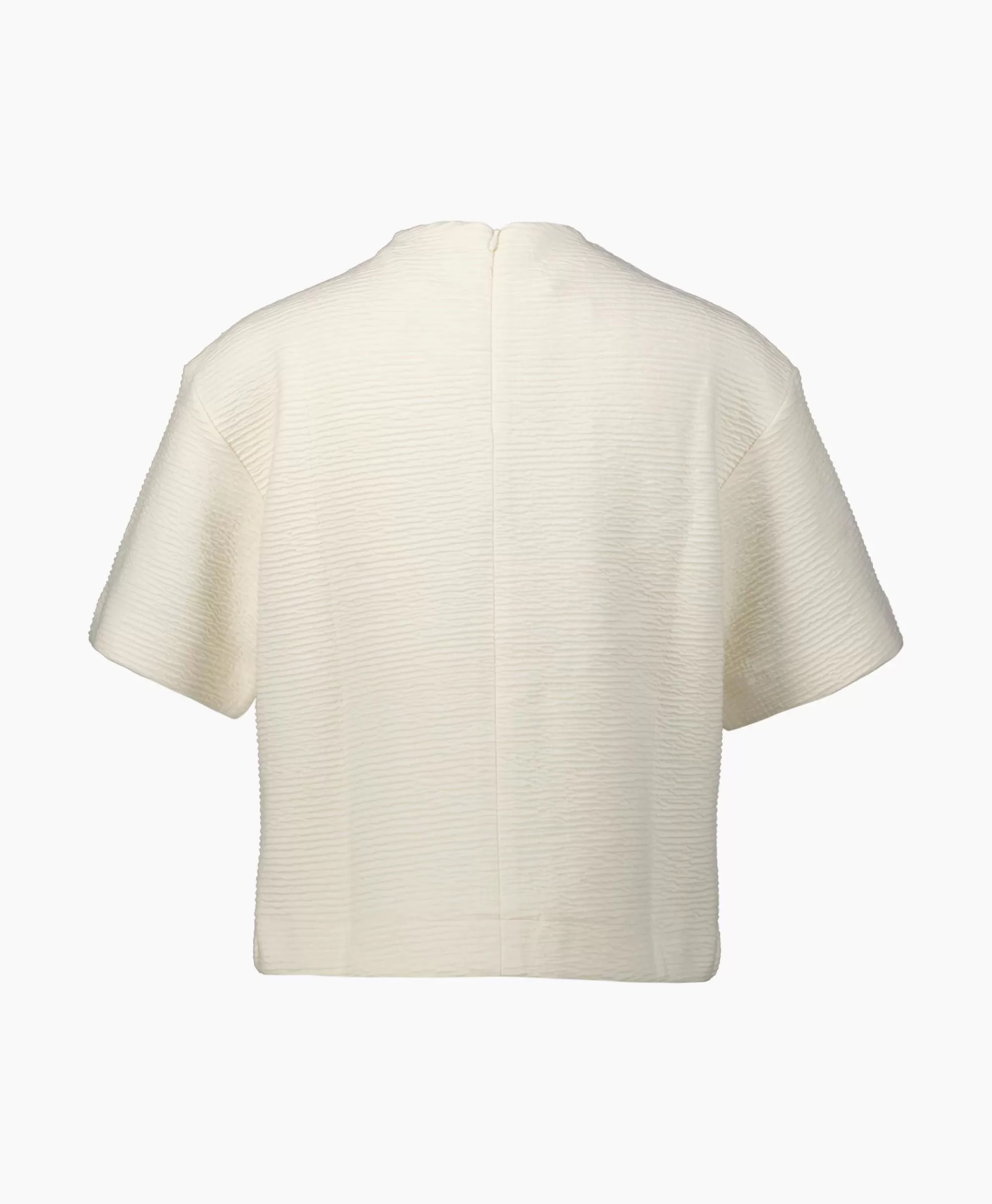 Maglietta Donna Frankie con Scollo a T - Manica Corta in Cotone Bianco, Collezione Selected Femme