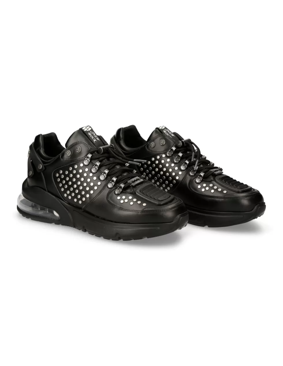 Scarpe da Ginnastica New Rock Crono - Nero Opaco con Lacci Regolabili, Design Ultraleggero per Massima Agilità - Modello Urban Sport M009S1