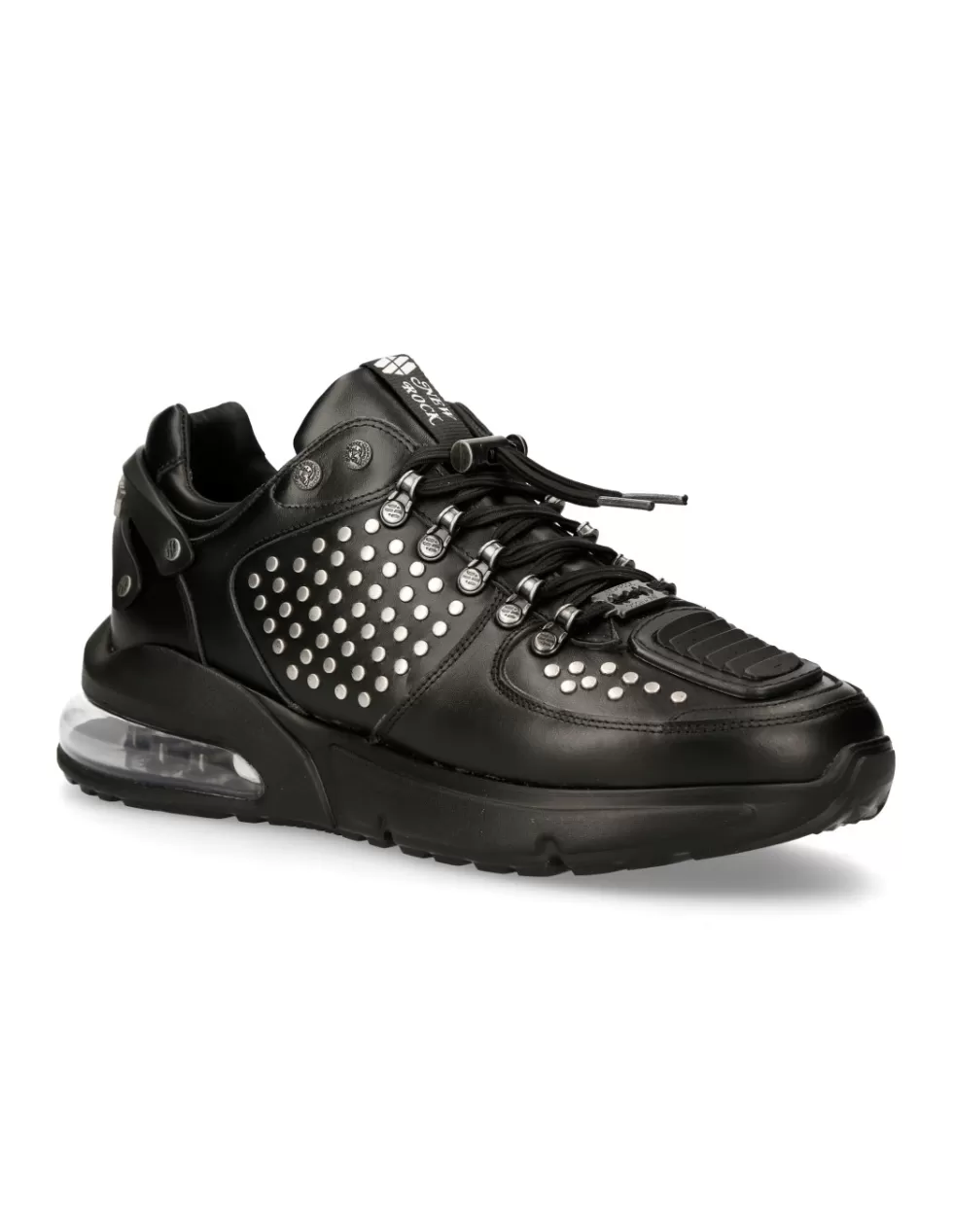 Scarpe da Ginnastica New Rock Crono - Nero Opaco con Lacci Regolabili, Design Ultraleggero per Massima Agilità - Modello Urban Sport M009S1
